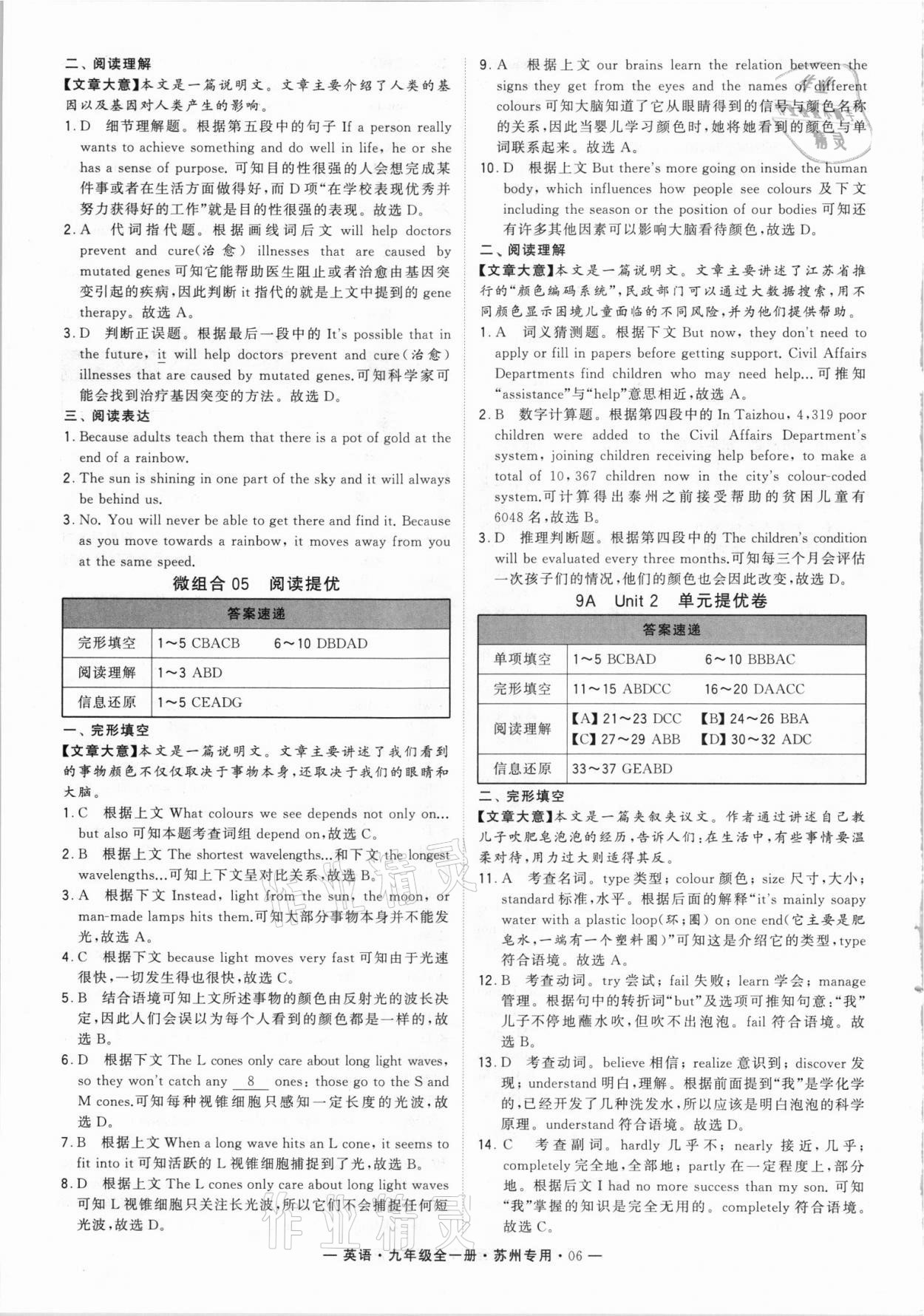2021年學霸組合訓練九年級英語全一冊譯林版蘇州專用 第6頁