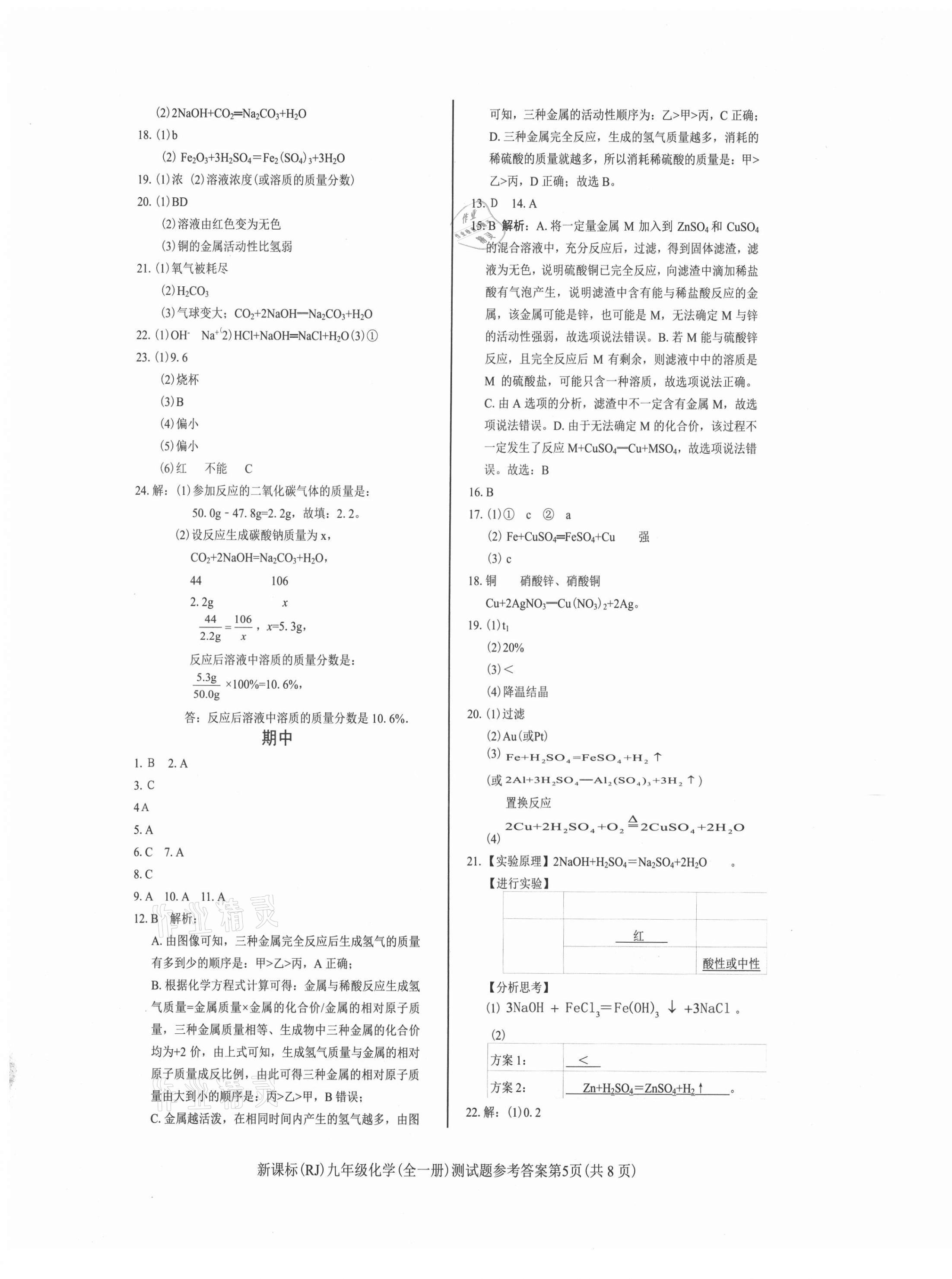 2021年學(xué)考2加1九年級化學(xué)全一冊人教版 第5頁