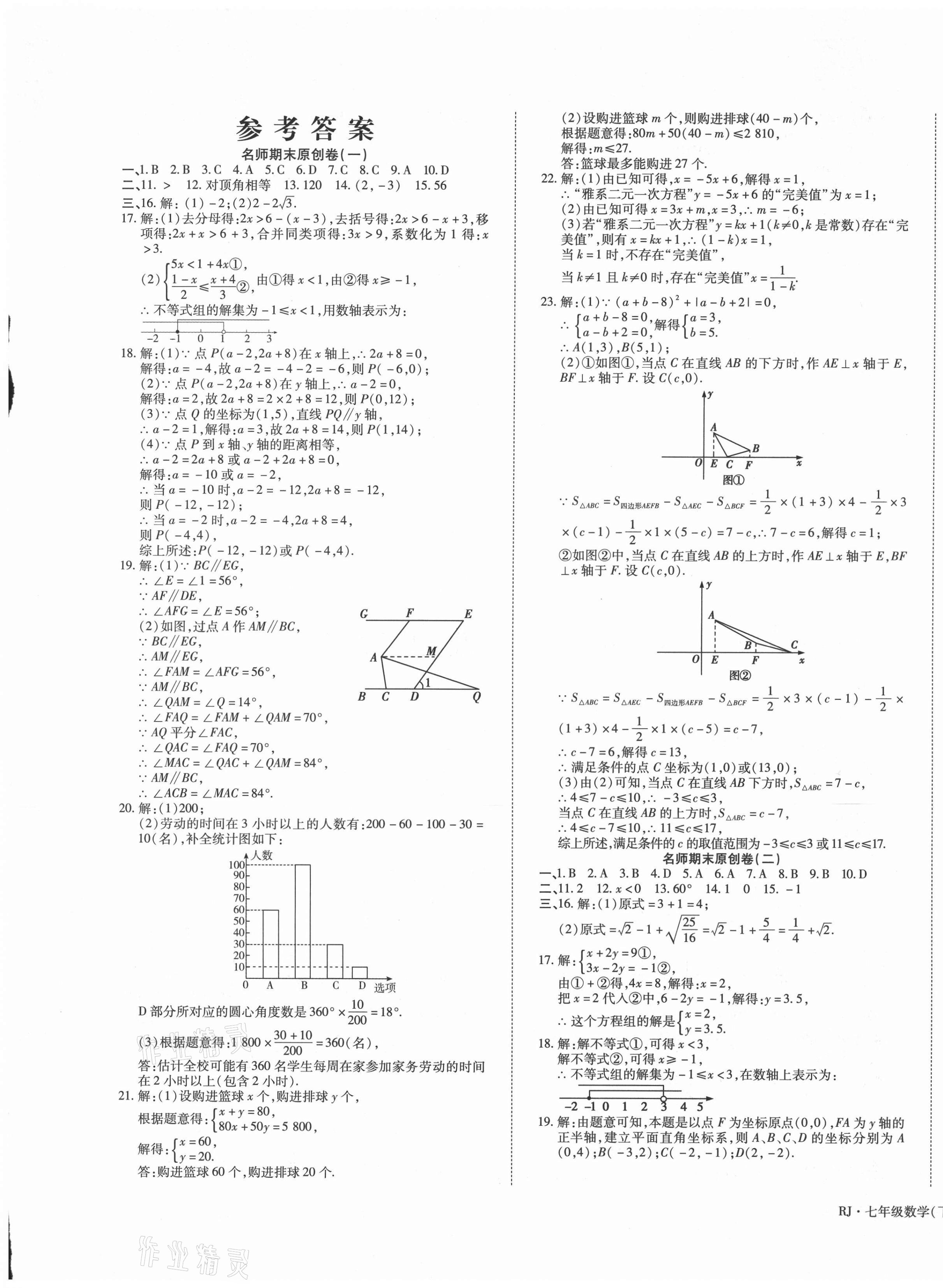 2021年高效完美期末卷七年級數(shù)學(xué)下冊人教版河南專版 第1頁