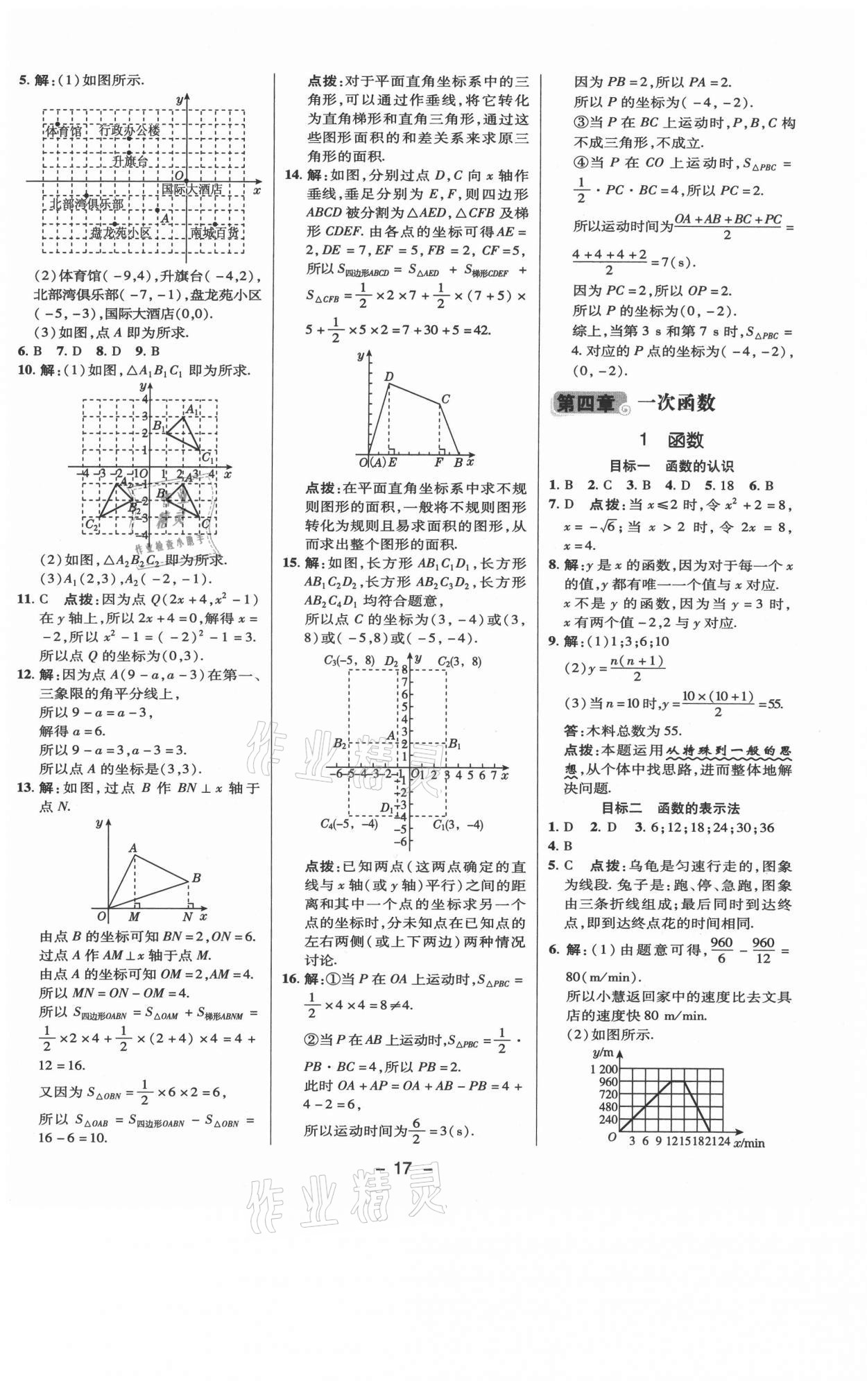 2021年综合应用创新题典中点八年级数学上册北师大版 参考答案第16页