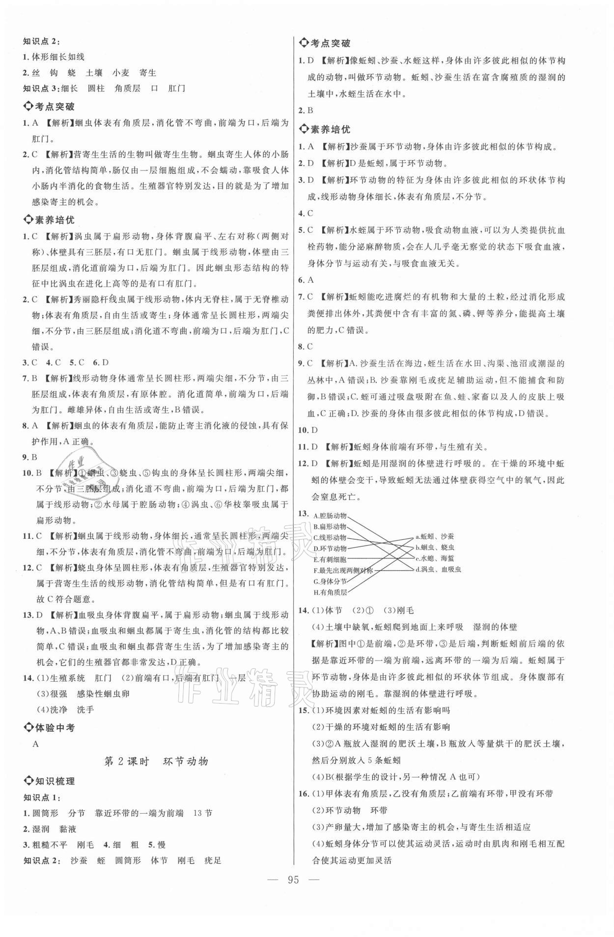 2021年細(xì)解巧練八年級(jí)生物上冊(cè)魯科版 參考答案第2頁(yè)