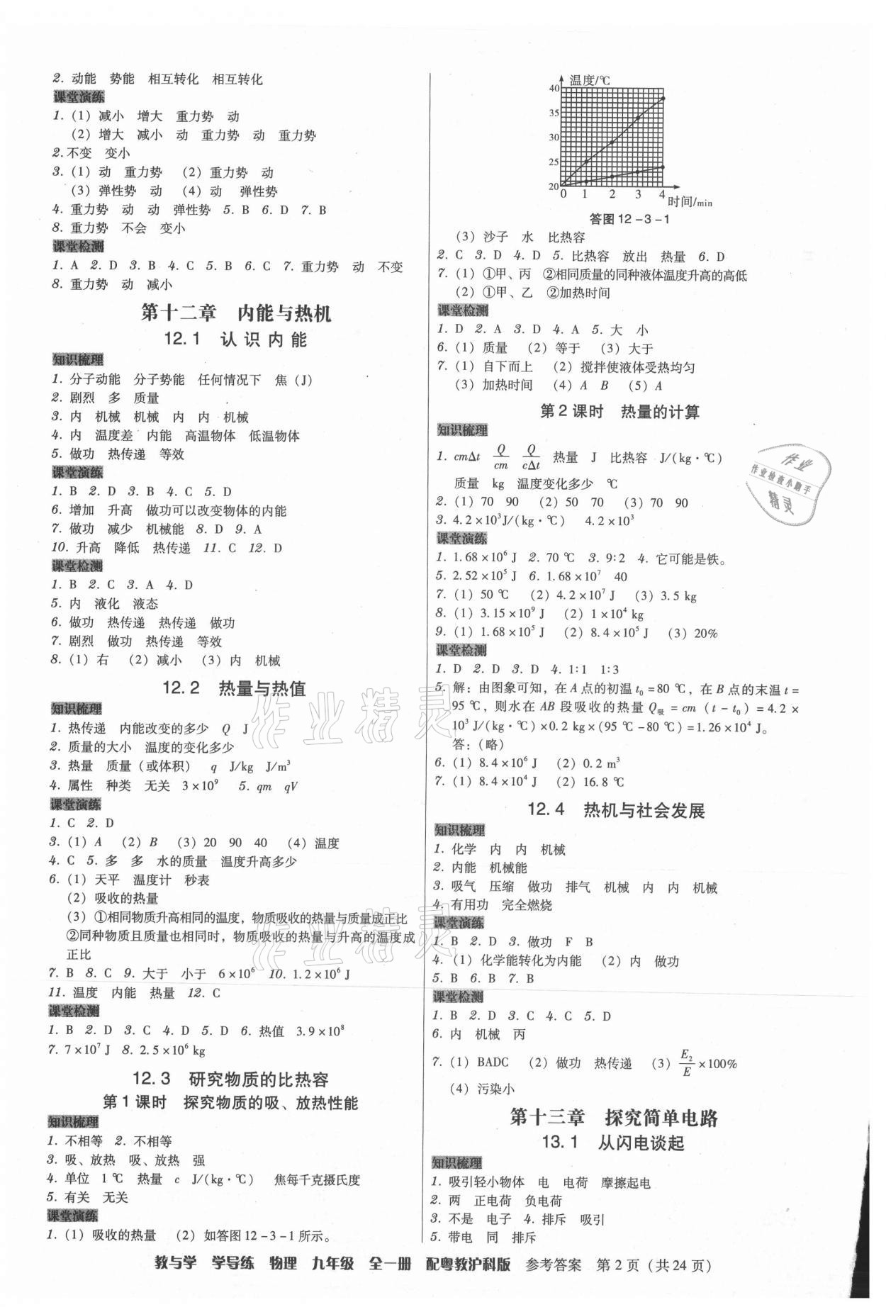 2021年教與學(xué)學(xué)導(dǎo)練九年級物理全一冊滬粵版 第2頁