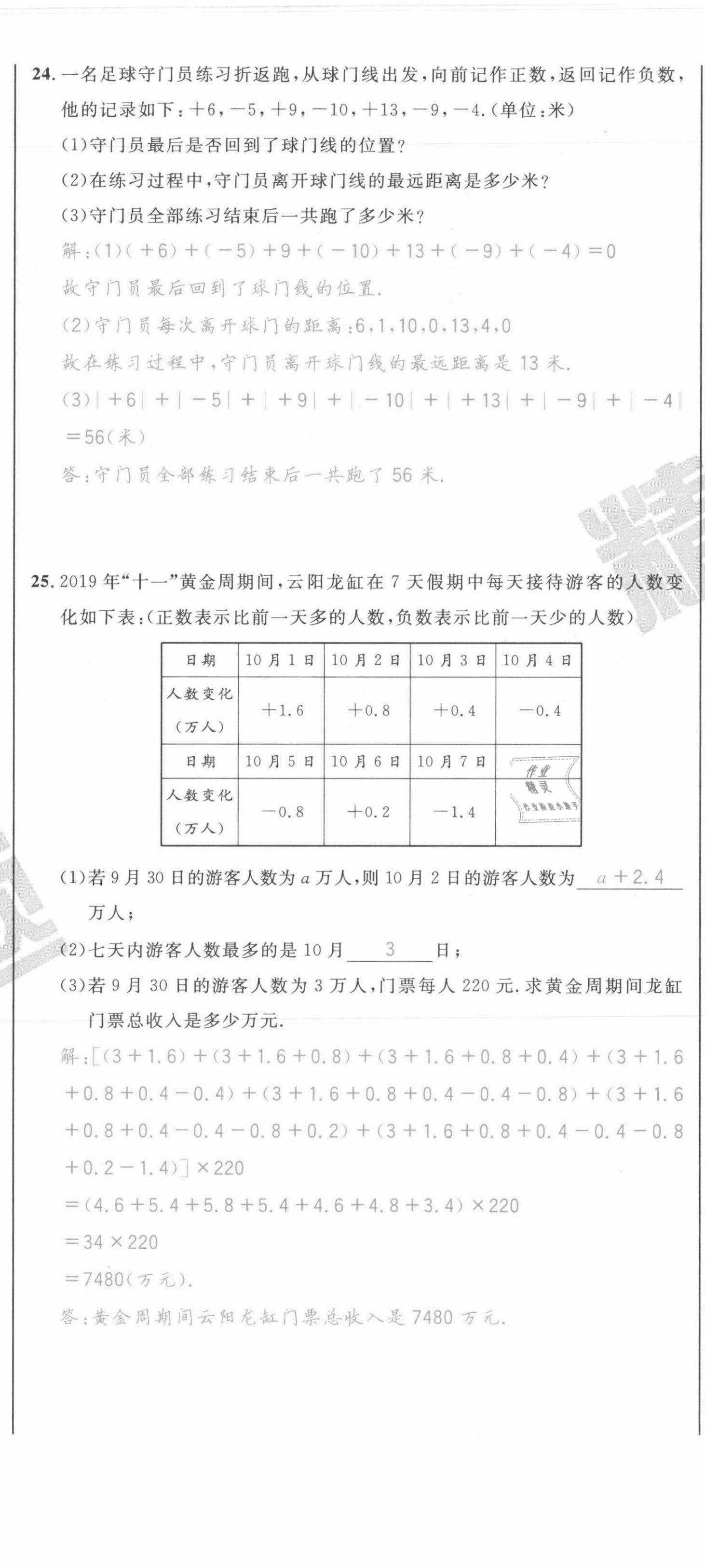 2021年百所名校精點(diǎn)試題七年級(jí)數(shù)學(xué)上冊(cè)人教版 第11頁(yè)