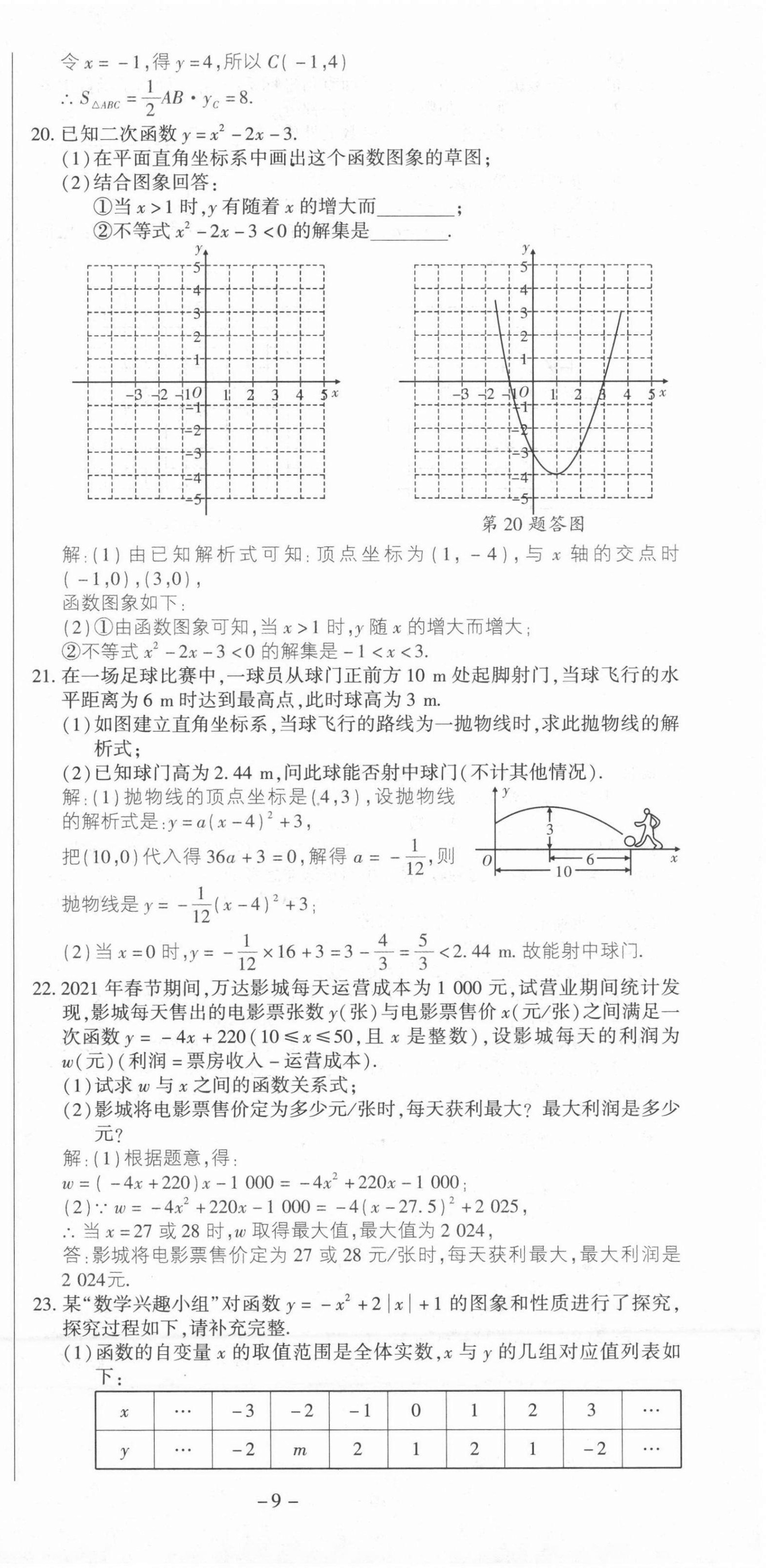 2021年節(jié)節(jié)高一對一同步精練測評九年級數(shù)學上冊人教版 第9頁