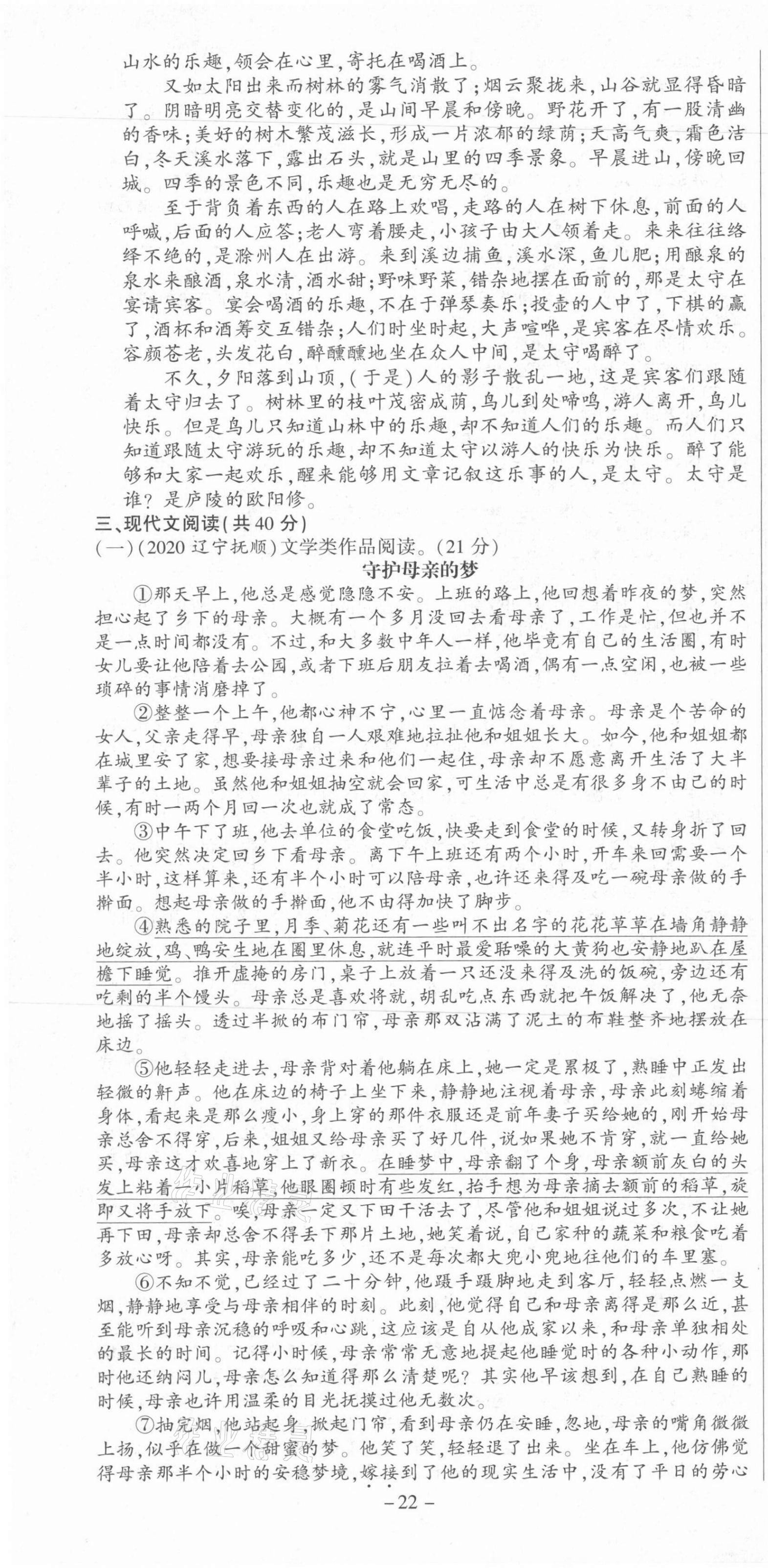 2021年節節高一對一同步精練測評九年級語文上冊人教版 第22頁