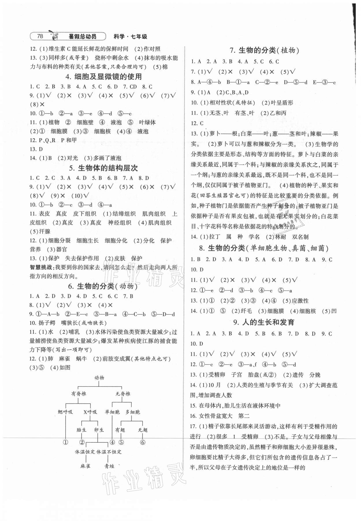 2021年暑假總動員七年級科學(xué)浙教版寧夏人民教育出版社 第2頁