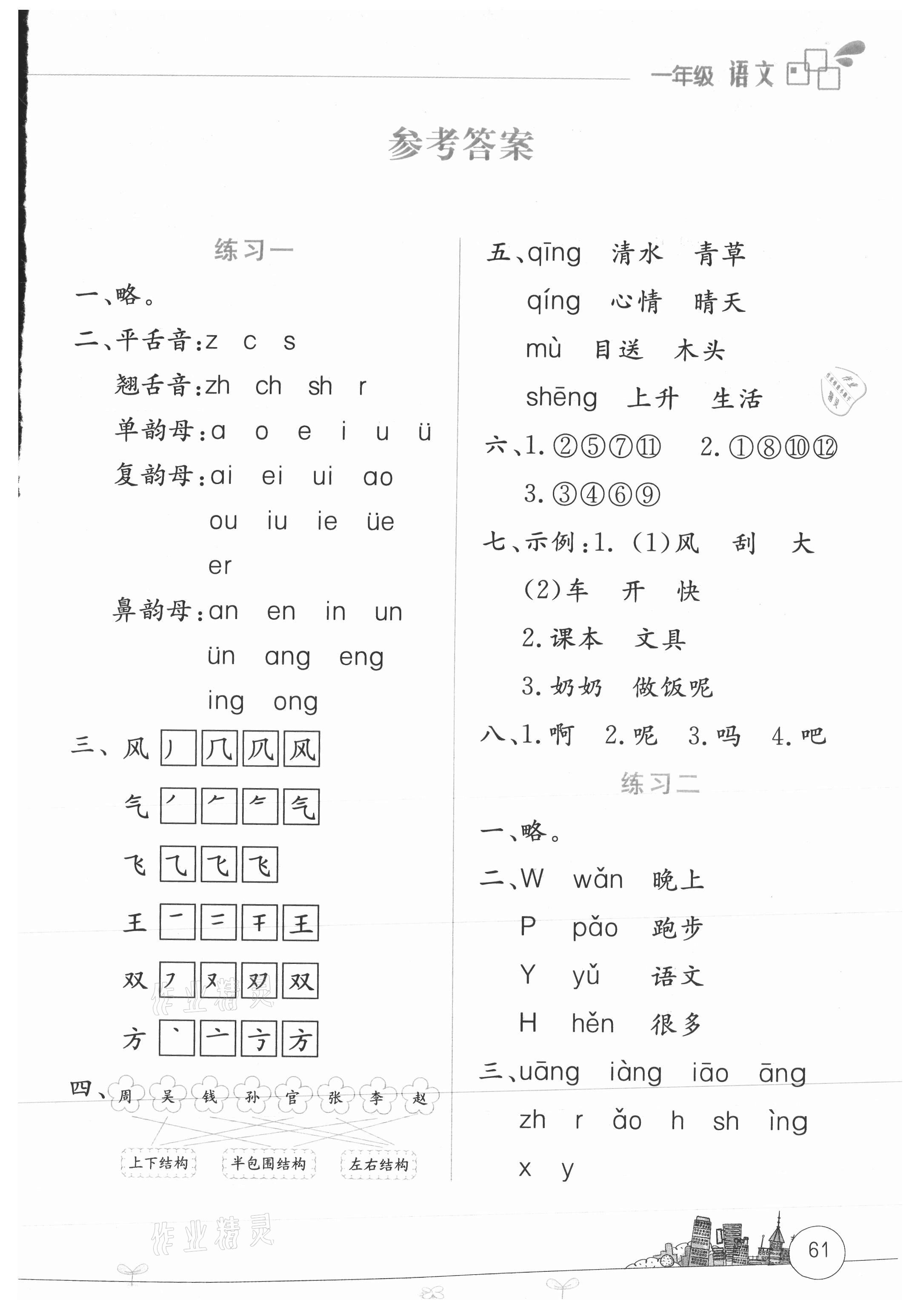 2021年暑假活動邊學(xué)邊玩一年級語文人教版云南大學(xué)出版社 第1頁