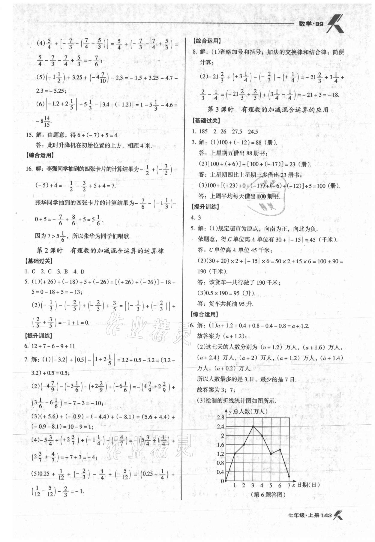 2021年全优点练课计划七年级数学上册北师大版 第7页