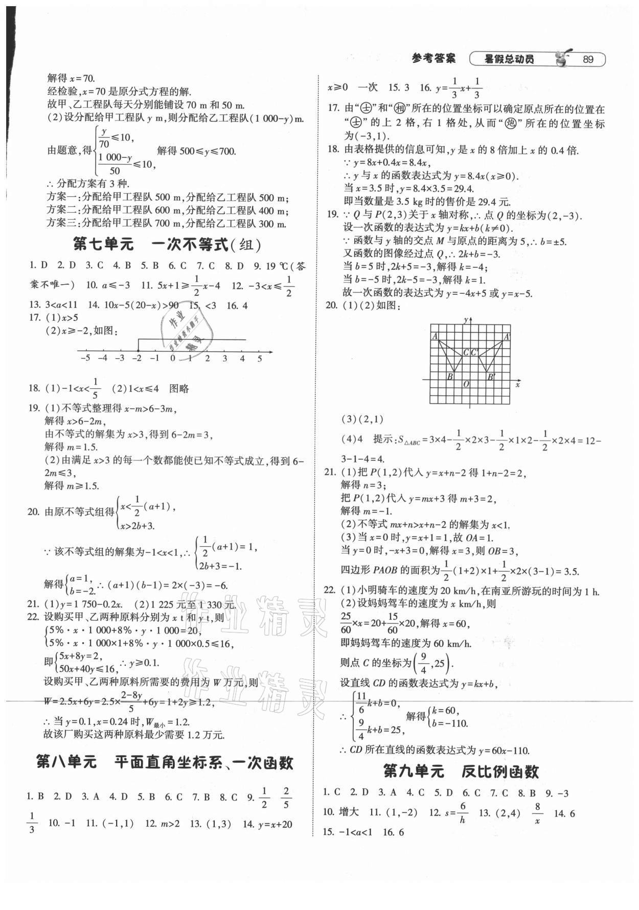 2021年暑假總動(dòng)員八年級(jí)數(shù)學(xué)江蘇國(guó)標(biāo)寧夏人民教育出版社 第3頁(yè)