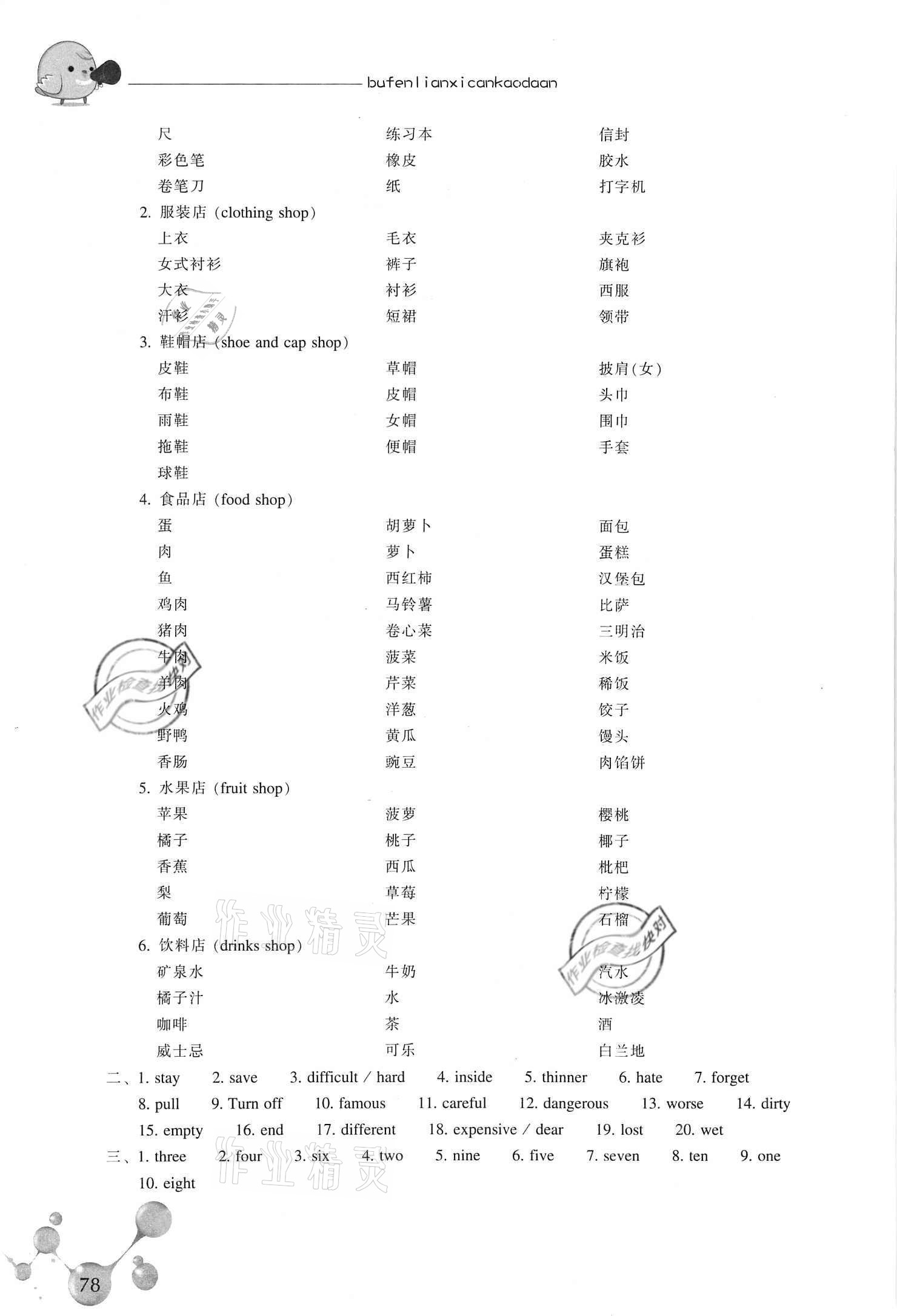 2021年輕松上初中英語(yǔ)暑假作業(yè)浙江教育出版社 參考答案第2頁(yè)