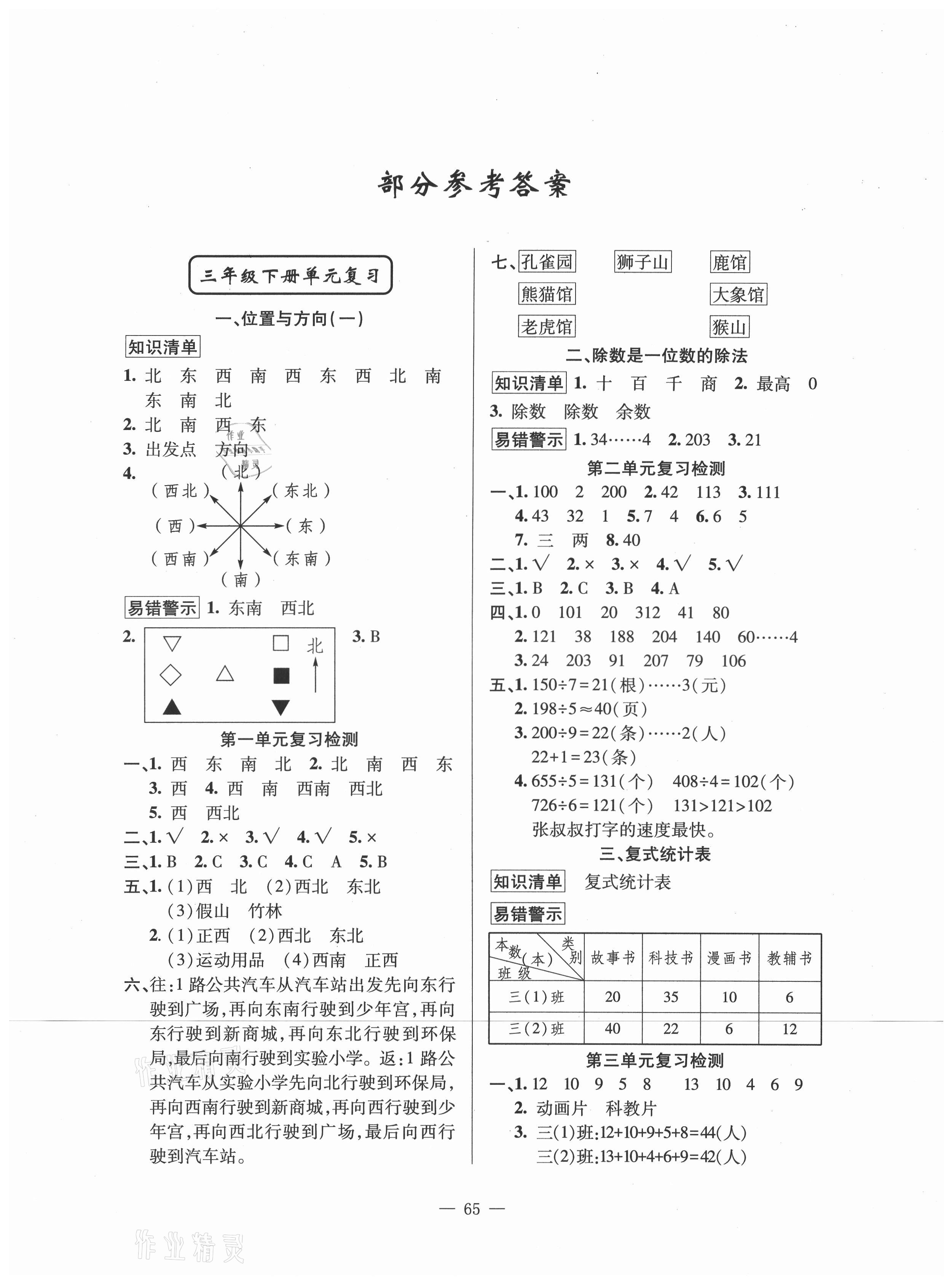 2021年暑假作業(yè)三年級數(shù)學(xué)人教版新疆青少年出版社 第1頁