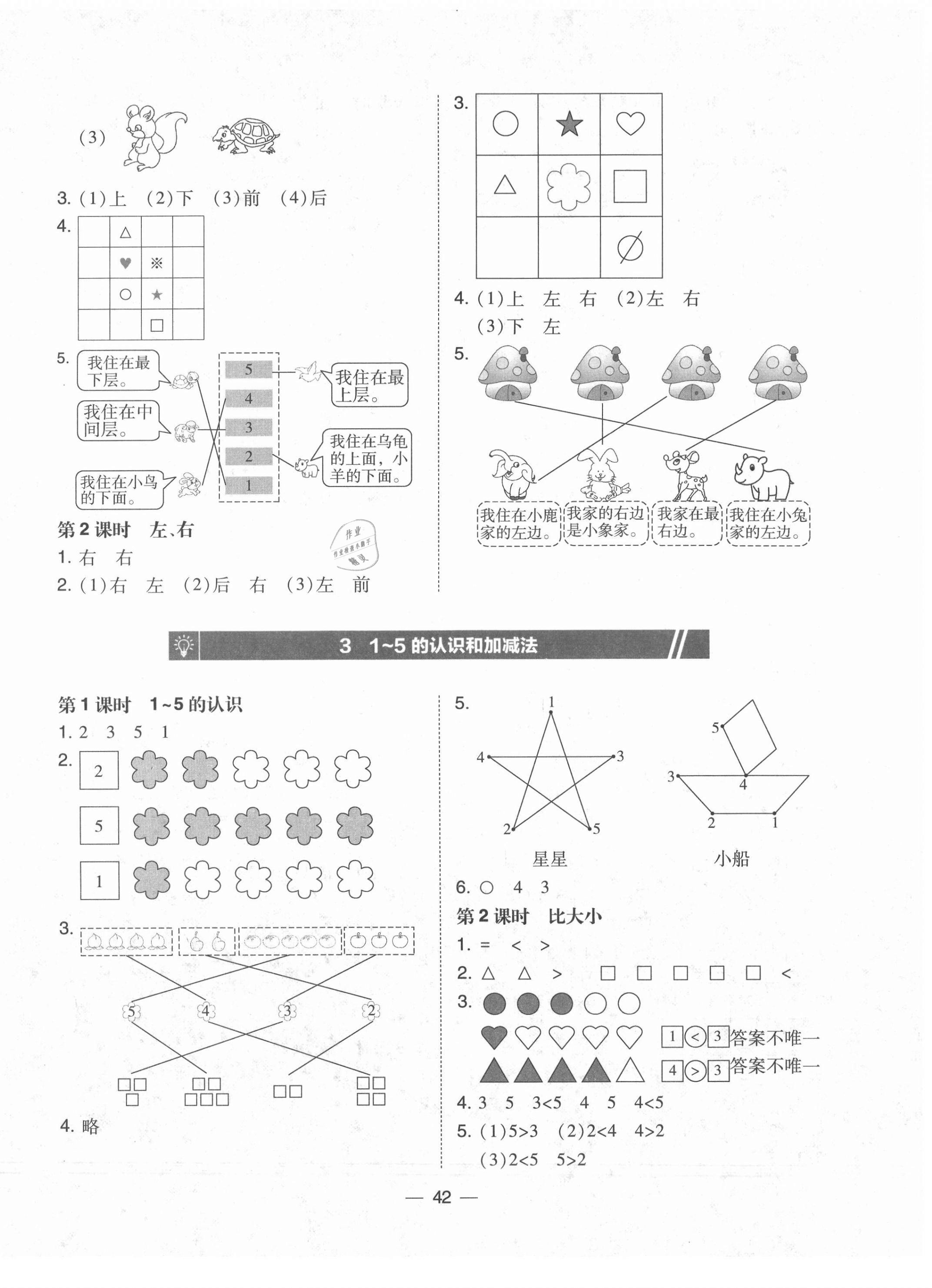 2021年北大綠卡一年級(jí)數(shù)學(xué)上冊(cè)人教版 第2頁(yè)