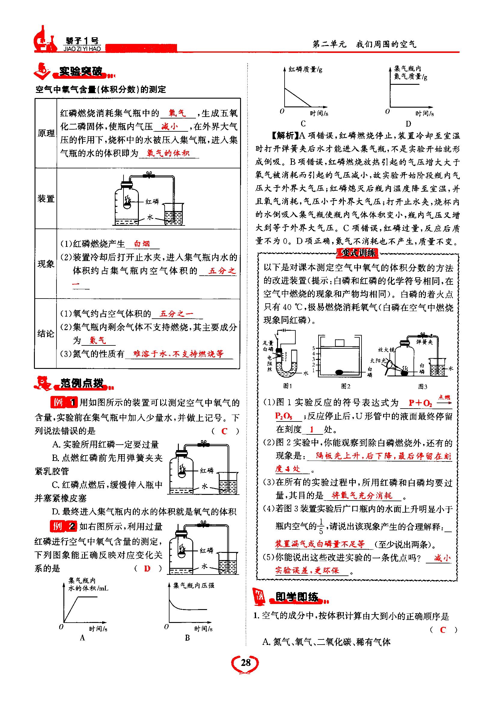 2021年驕子1號九年級化學(xué)上冊人教版 第28頁