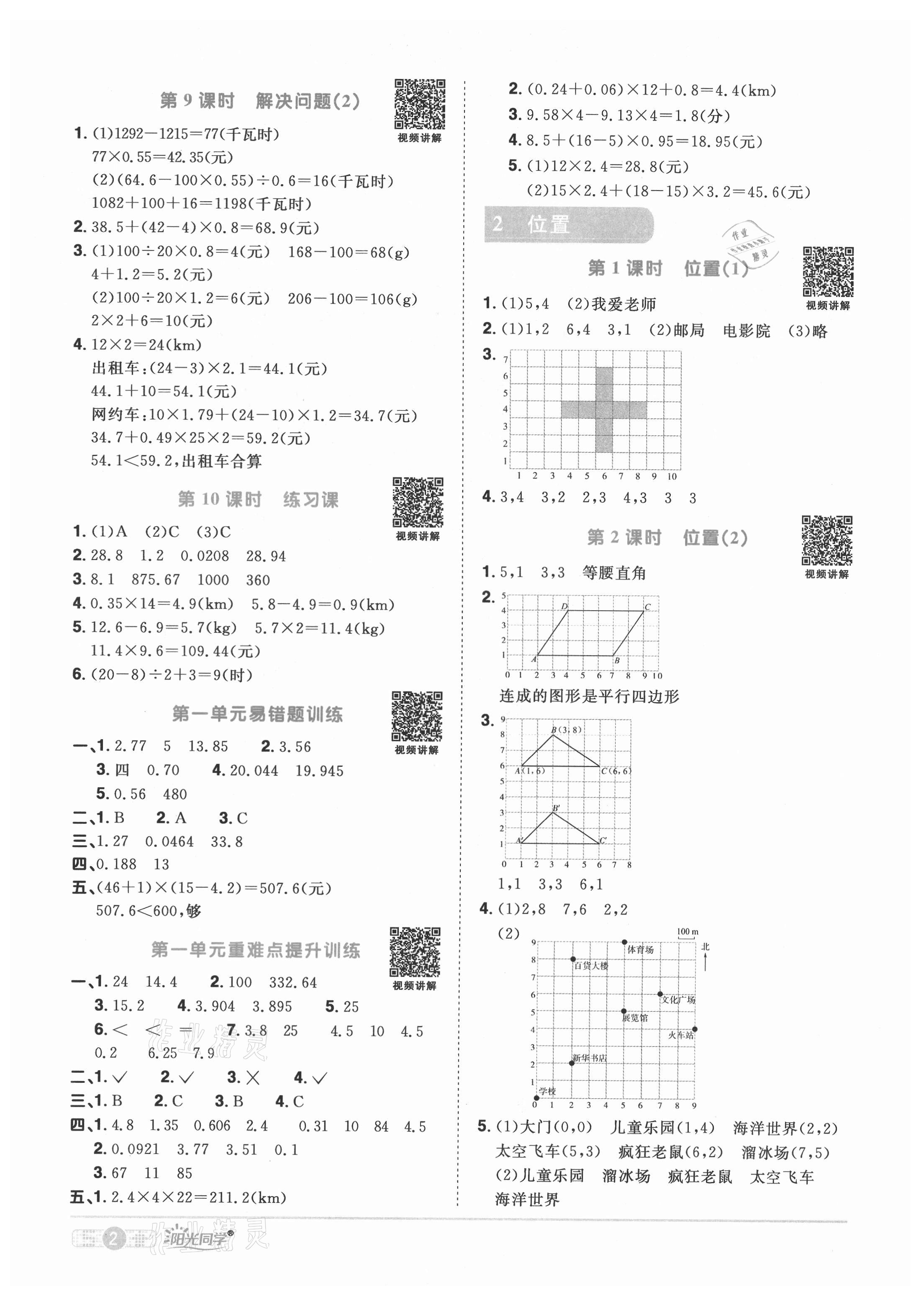 2021年阳光同学课时优化作业五年级数学上册人教版 第4页