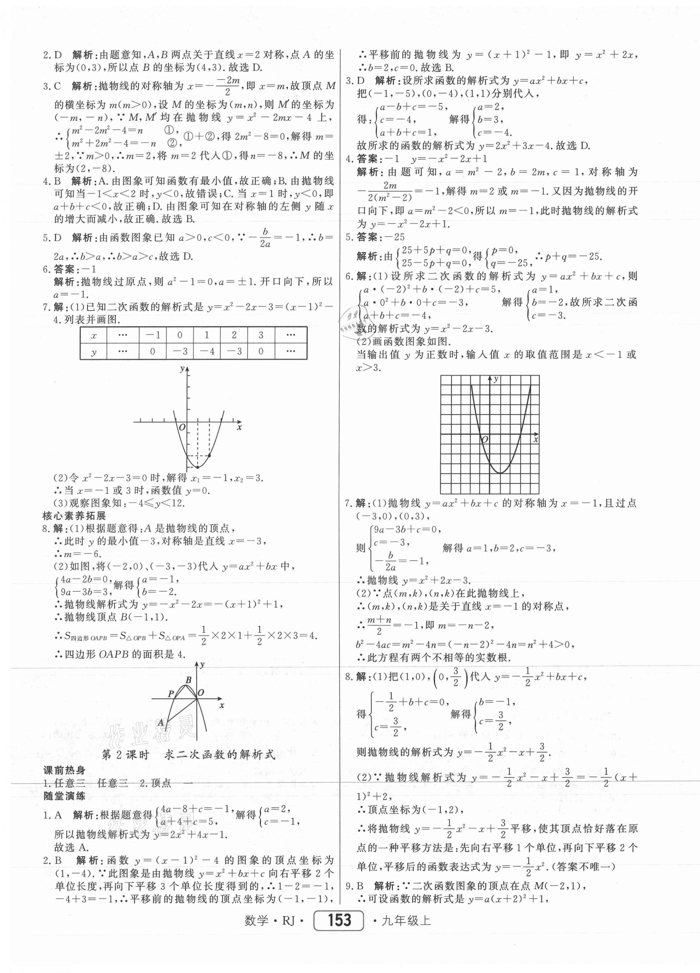 2021年红对勾45分钟作业与单元评估九年级数学上册人教版 参考答案第13页