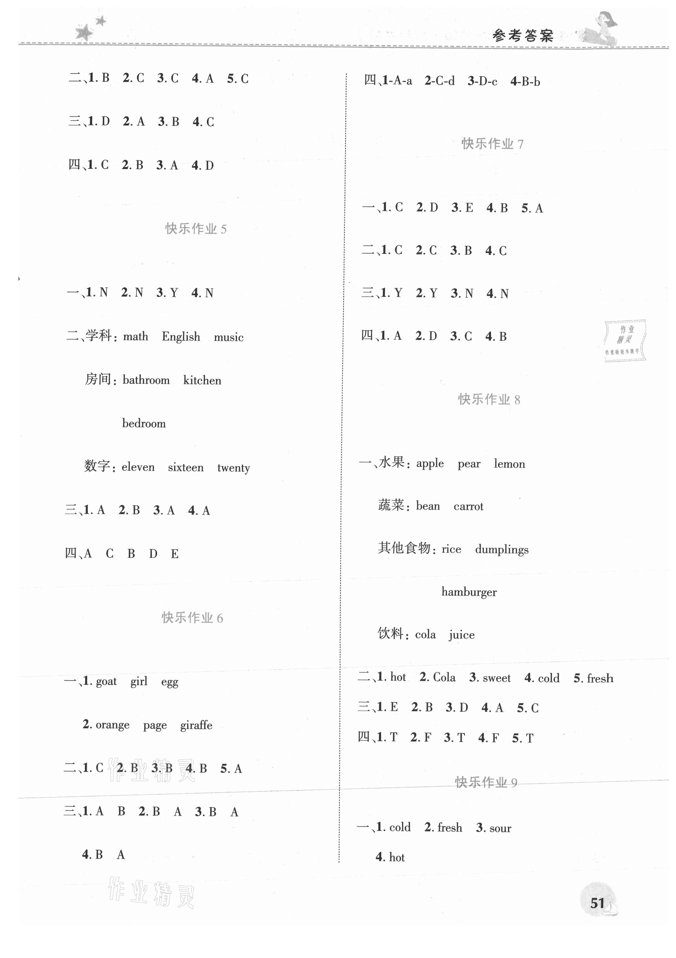 2021年暑假生活河南教育電子音像出版社四年級(jí)英語(yǔ)北師大版 參考答案第2頁(yè)