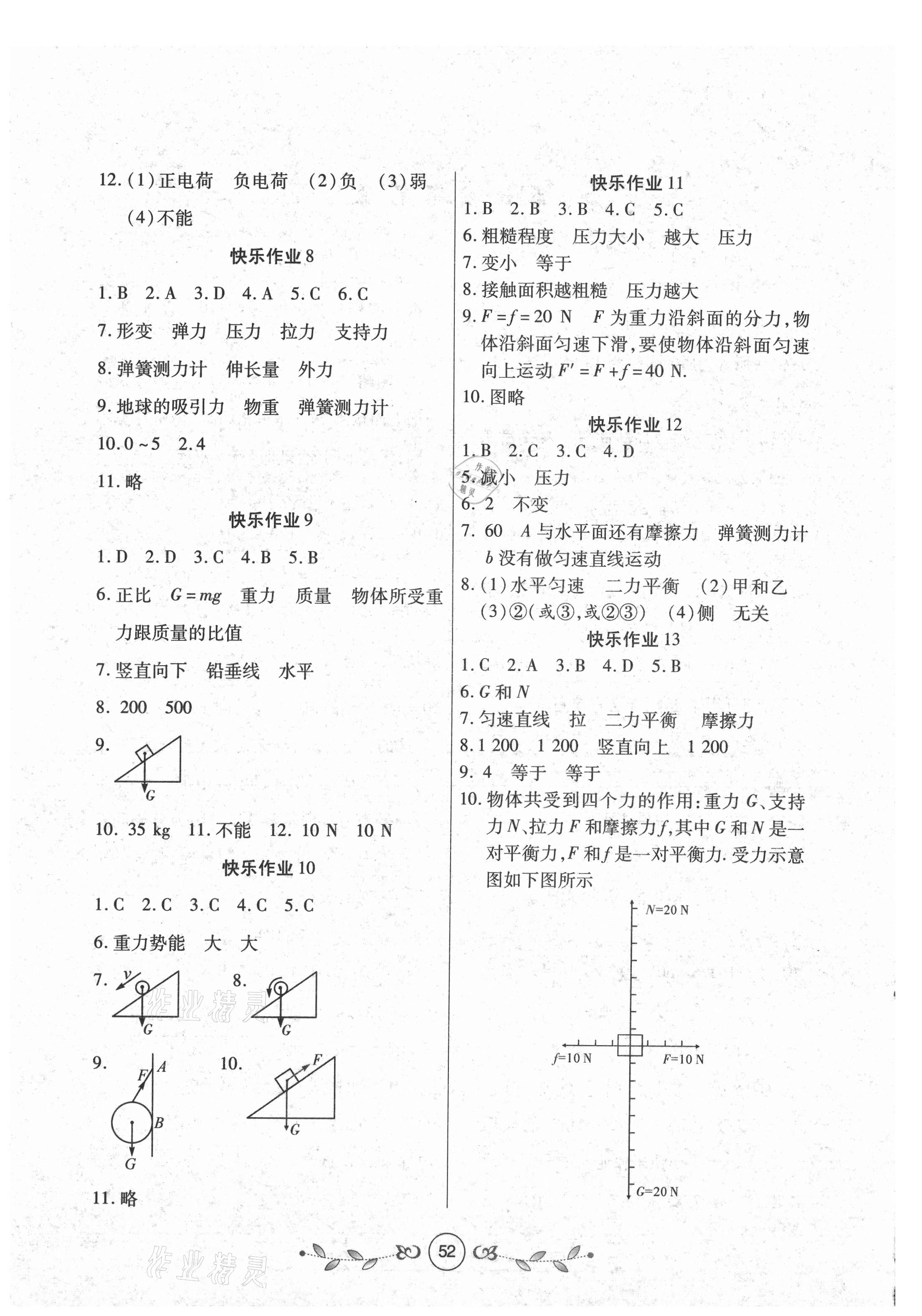 2021年书香天博暑假作业八年级物理苏科版西安出版社 第2页