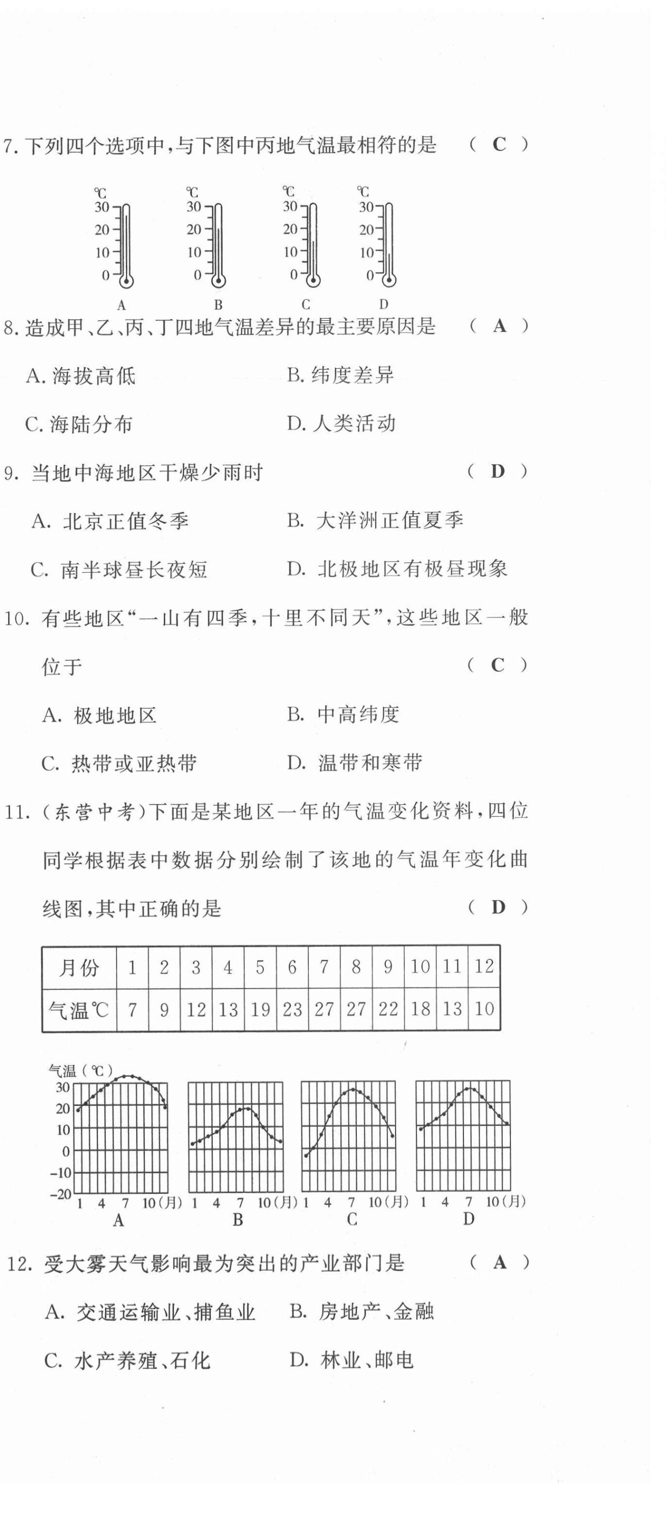 2021年績(jī)優(yōu)課堂高效提升滿分備考七年級(jí)地理上冊(cè)人教版 第15頁(yè)