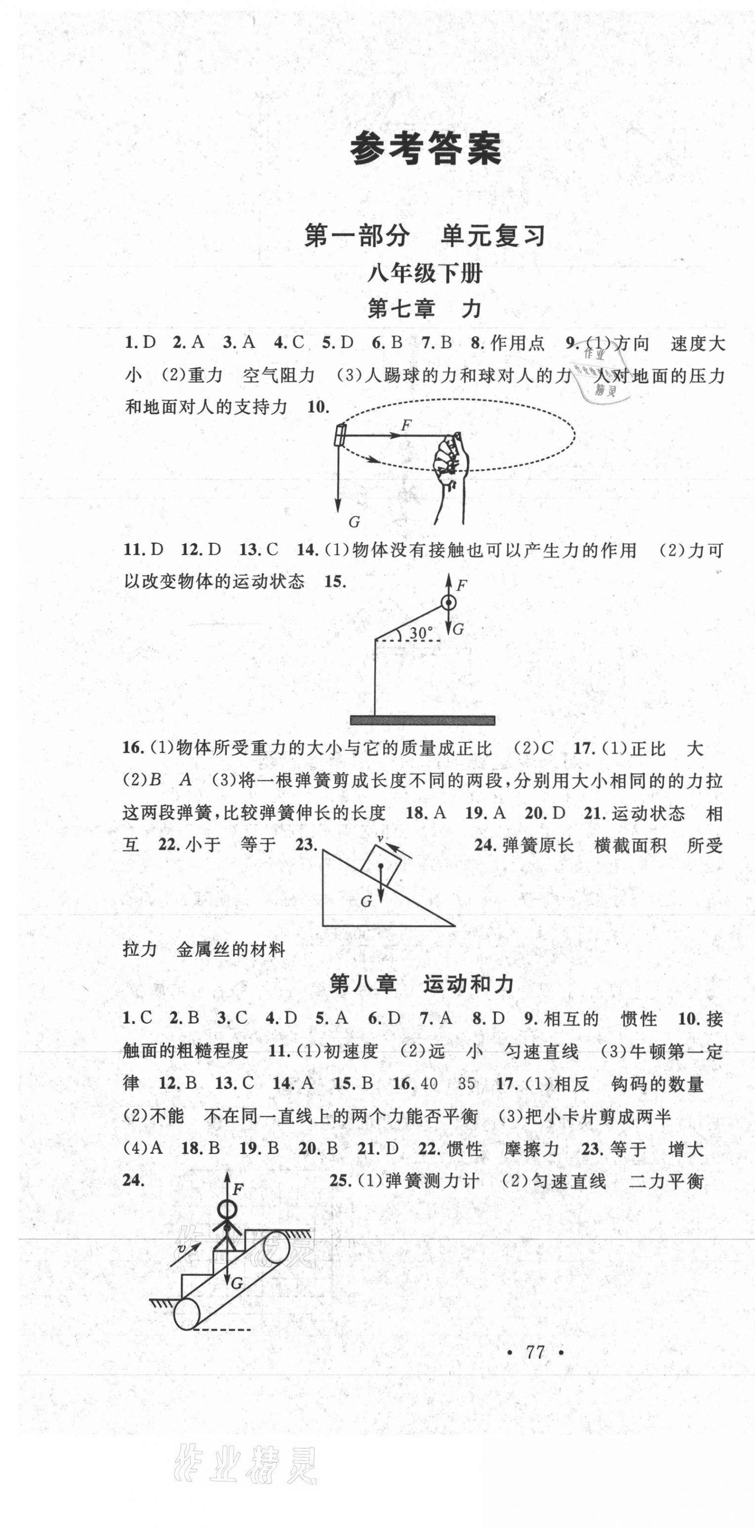 2021年華章教育暑假總復(fù)習(xí)學(xué)習(xí)總動員八年級物理人教版 第1頁