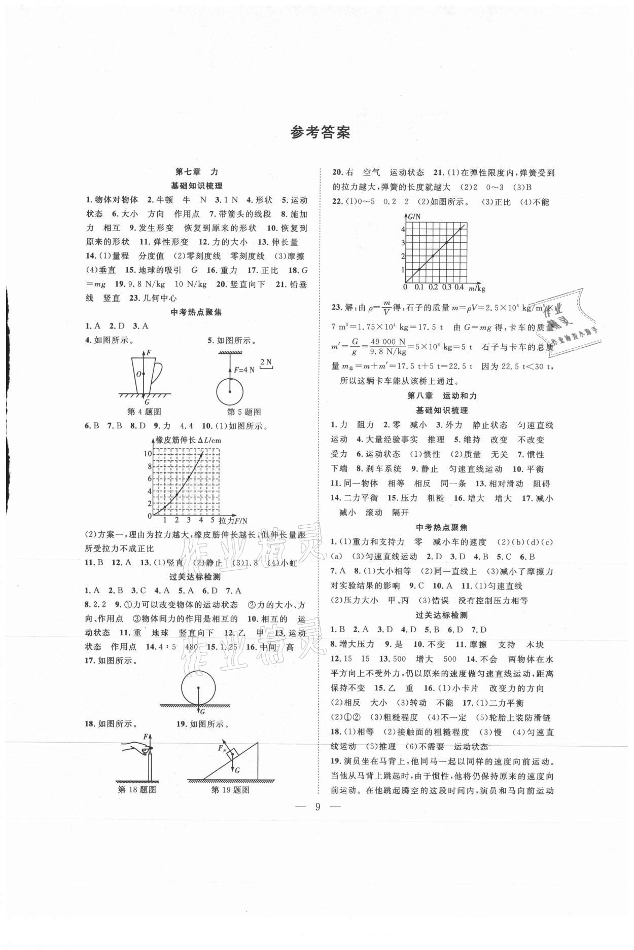 2021年假期伴你行暑假八年级物理暑假作业人教版合肥工业大学出版社 第1页