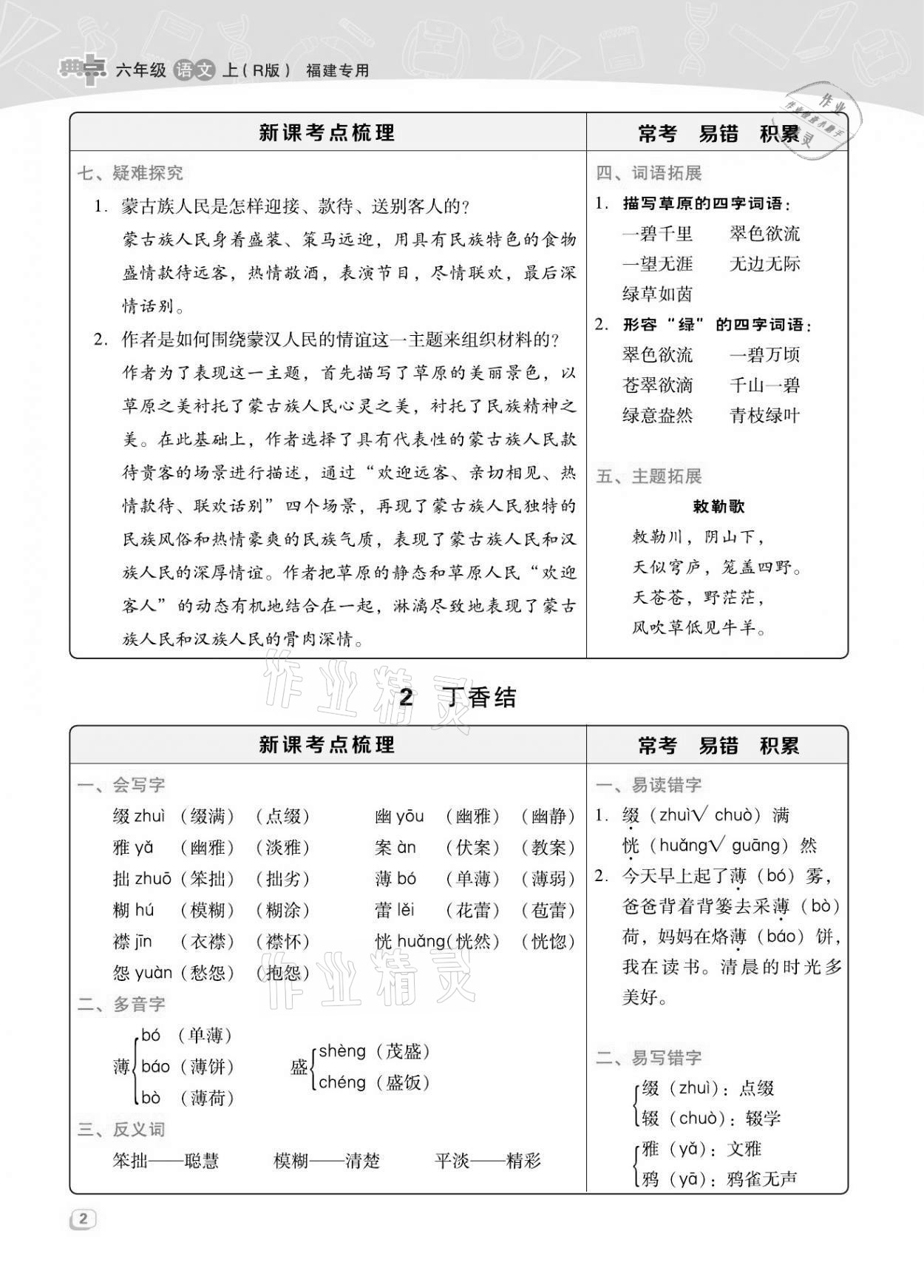 2021年綜合應(yīng)用創(chuàng)新題典中點(diǎn)六年級(jí)語(yǔ)文上冊(cè)人教版福建專(zhuān)版 第2頁(yè)