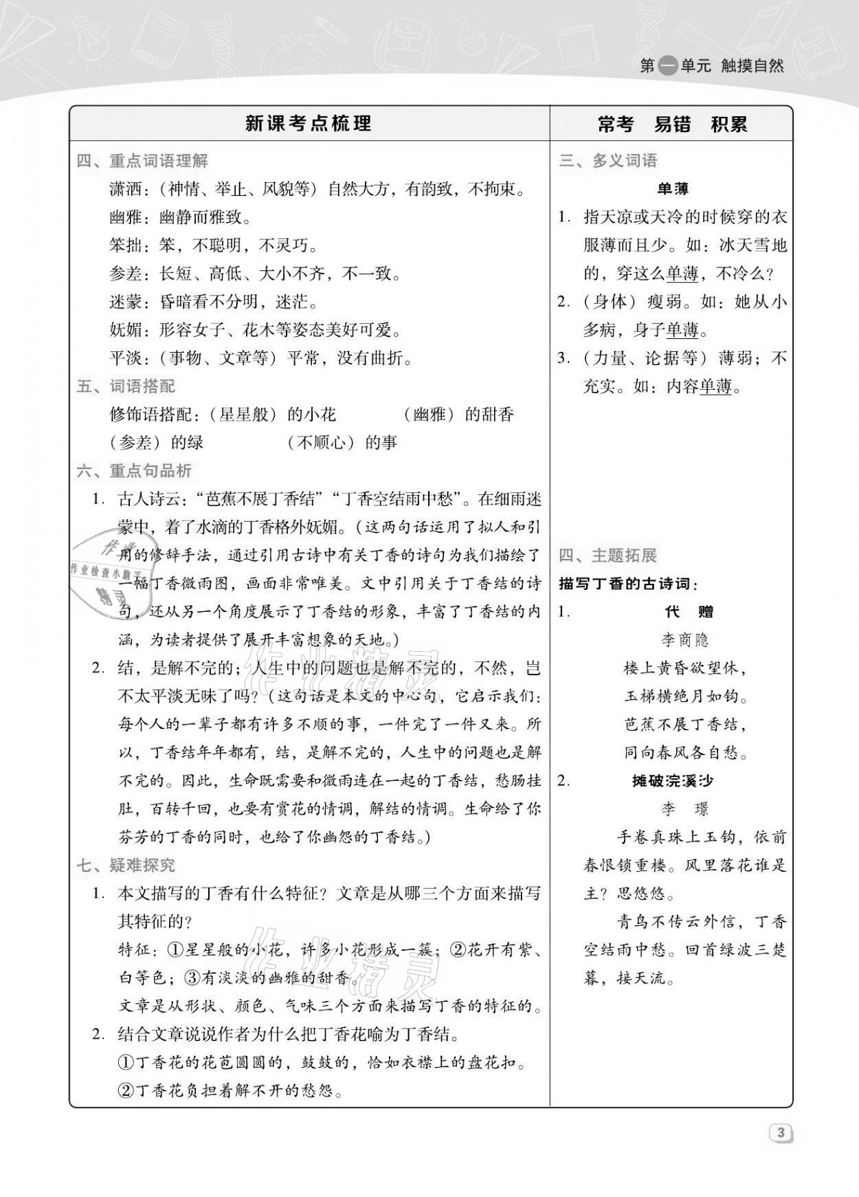 2021年綜合應用創(chuàng)新題典中點六年級語文上冊人教版福建專版 第3頁