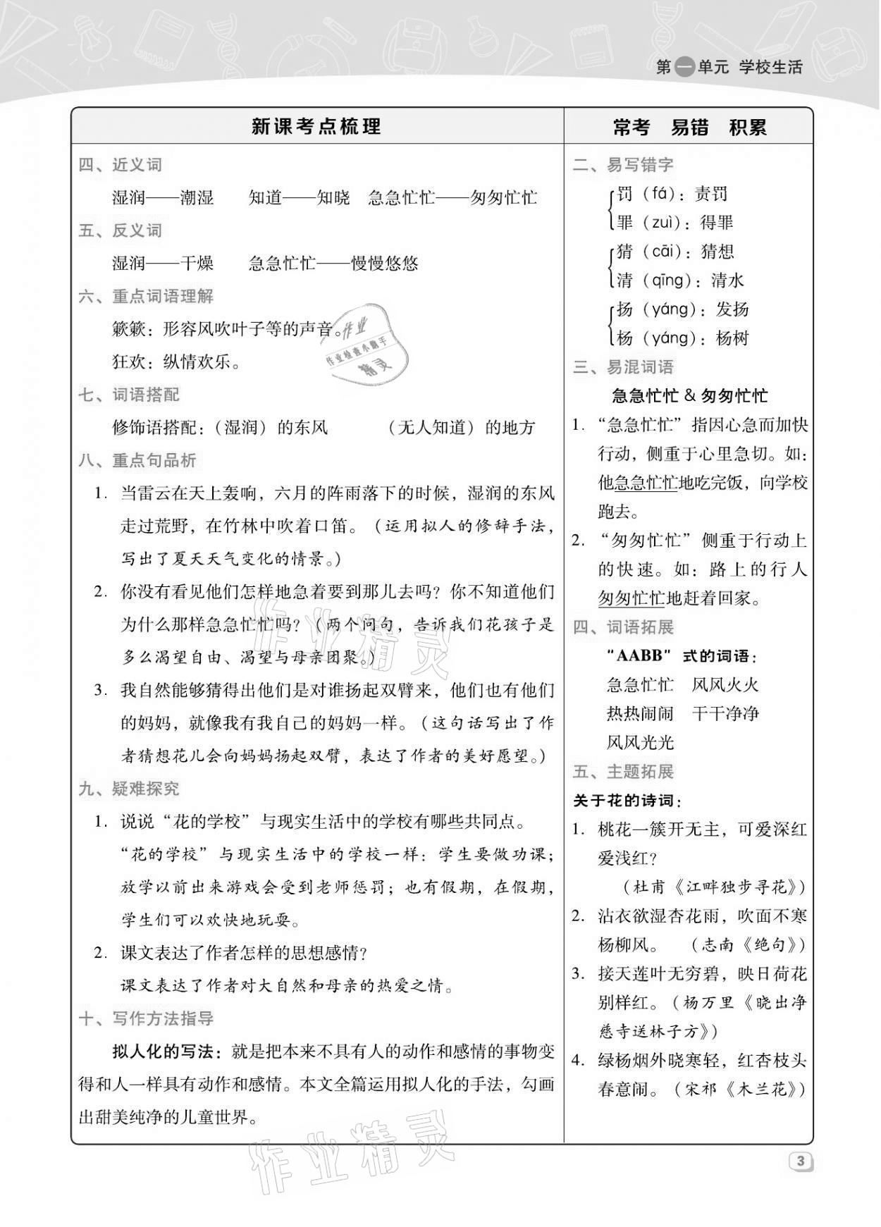 2021年綜合應用創(chuàng)新題典中點三年級語文上冊人教版福建專版 第3頁