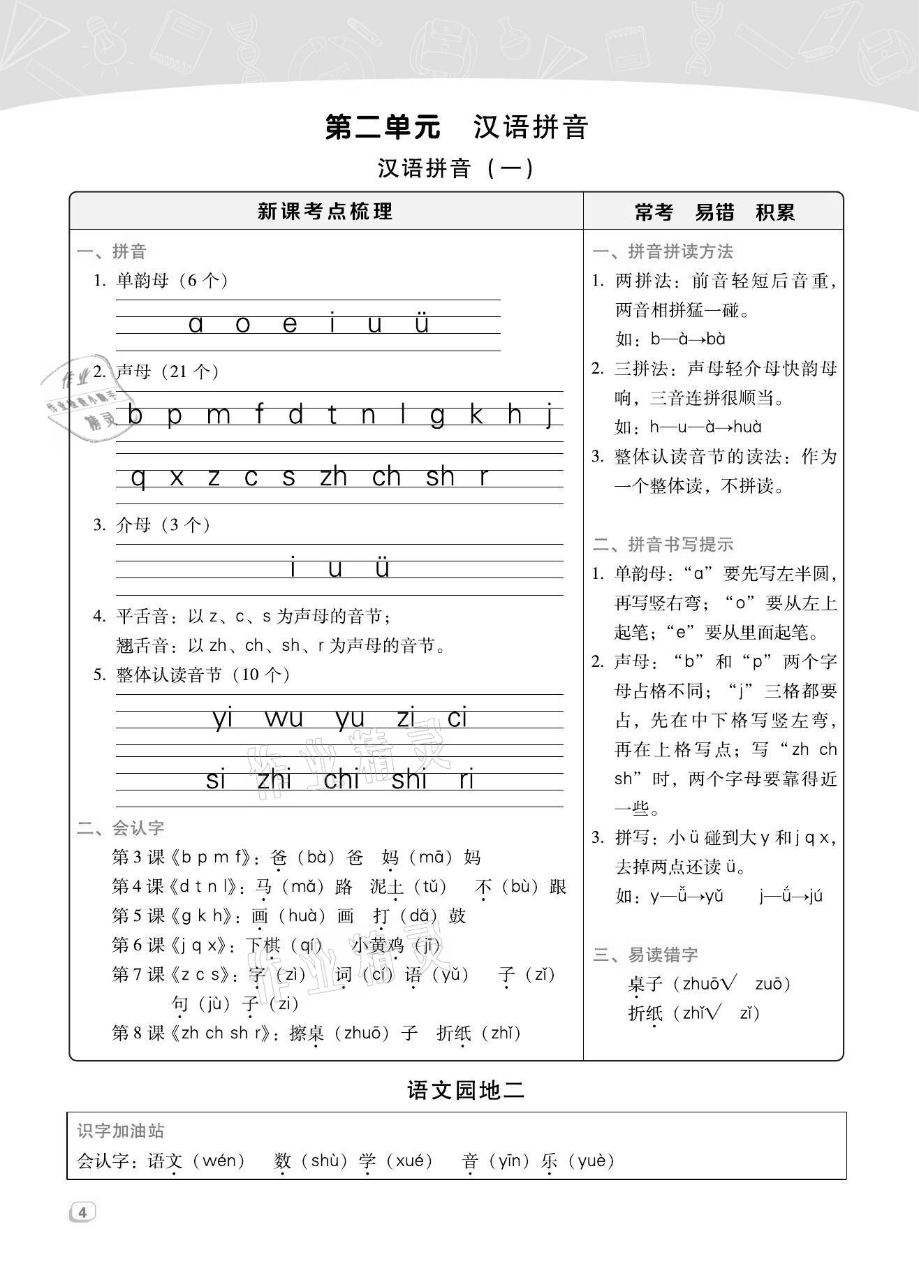 2021年綜合應(yīng)用創(chuàng)新題典中點(diǎn)一年級(jí)語文上冊(cè)人教版福建專版 第4頁