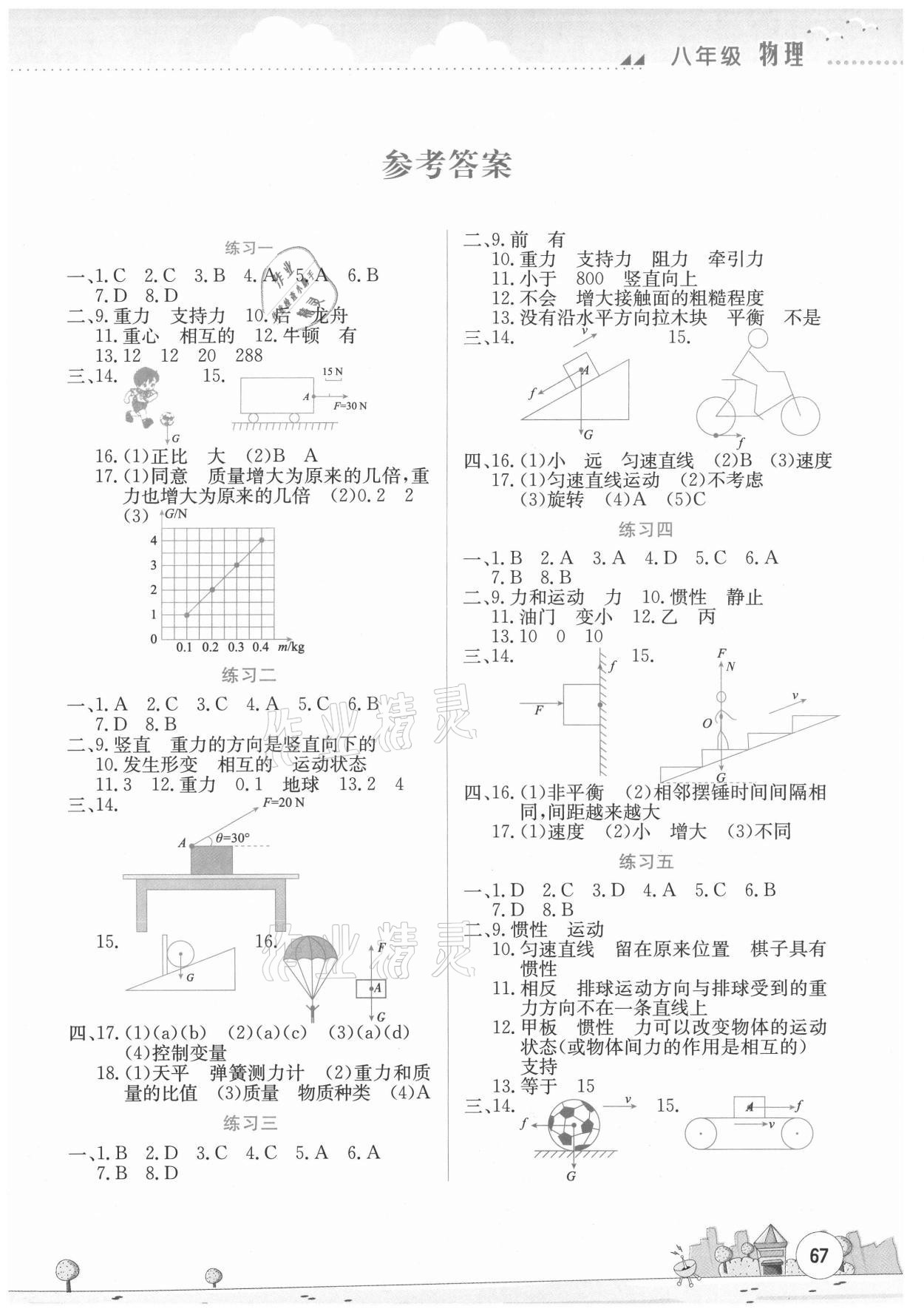 2021年暑假活動實踐與思考八年級物理 第1頁