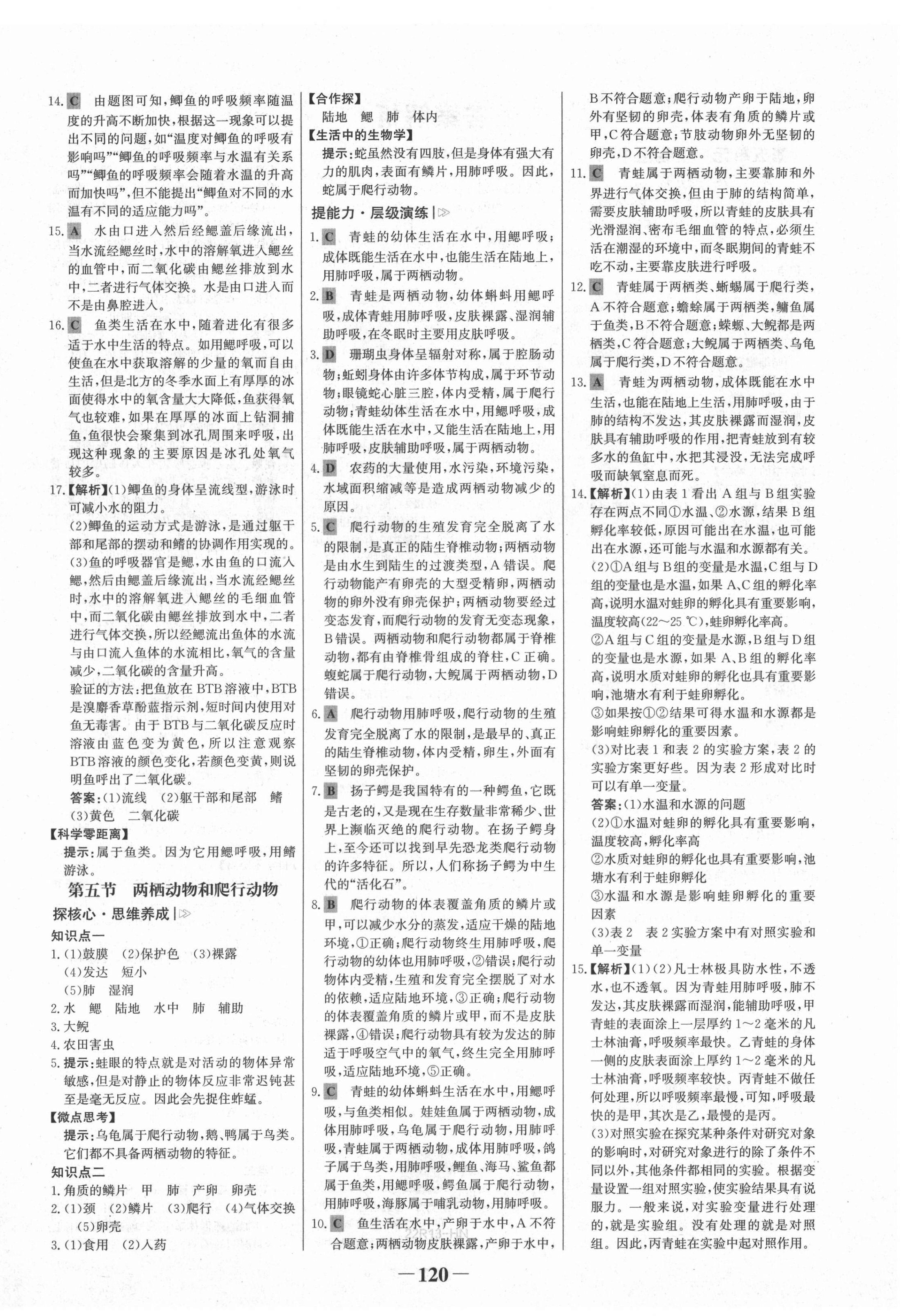 2021年世紀(jì)金榜金榜學(xué)案八年級(jí)生物上冊(cè)人教版河南專版 第4頁(yè)