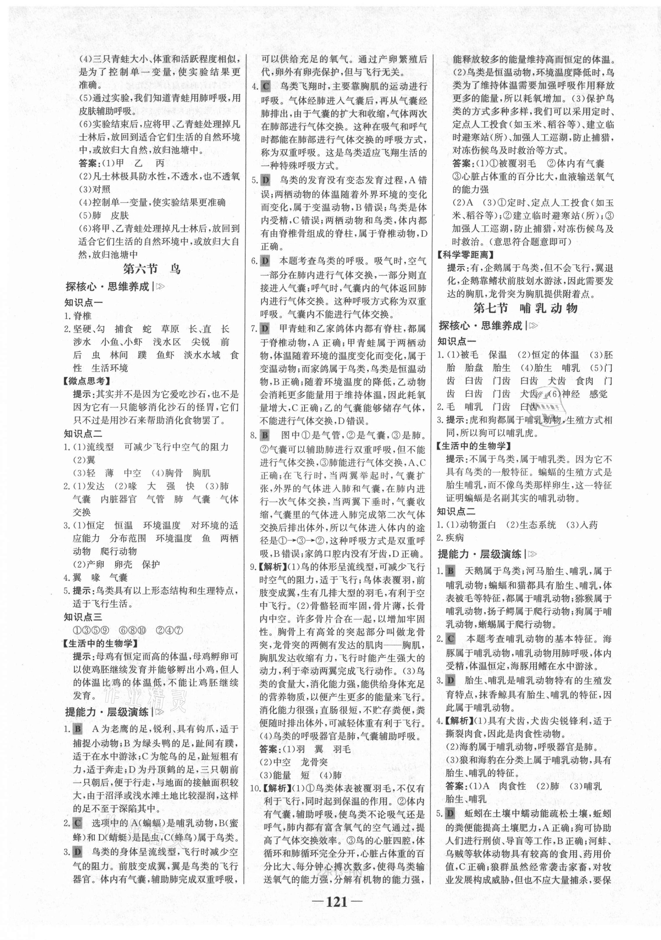 2021年世紀金榜金榜學案八年級生物上冊人教版河南專版 第5頁