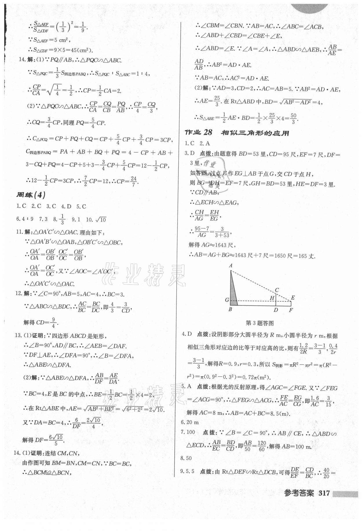 2021年啟東中學作業(yè)本九年級數(shù)學上冊華師大版吉林專版 第19頁