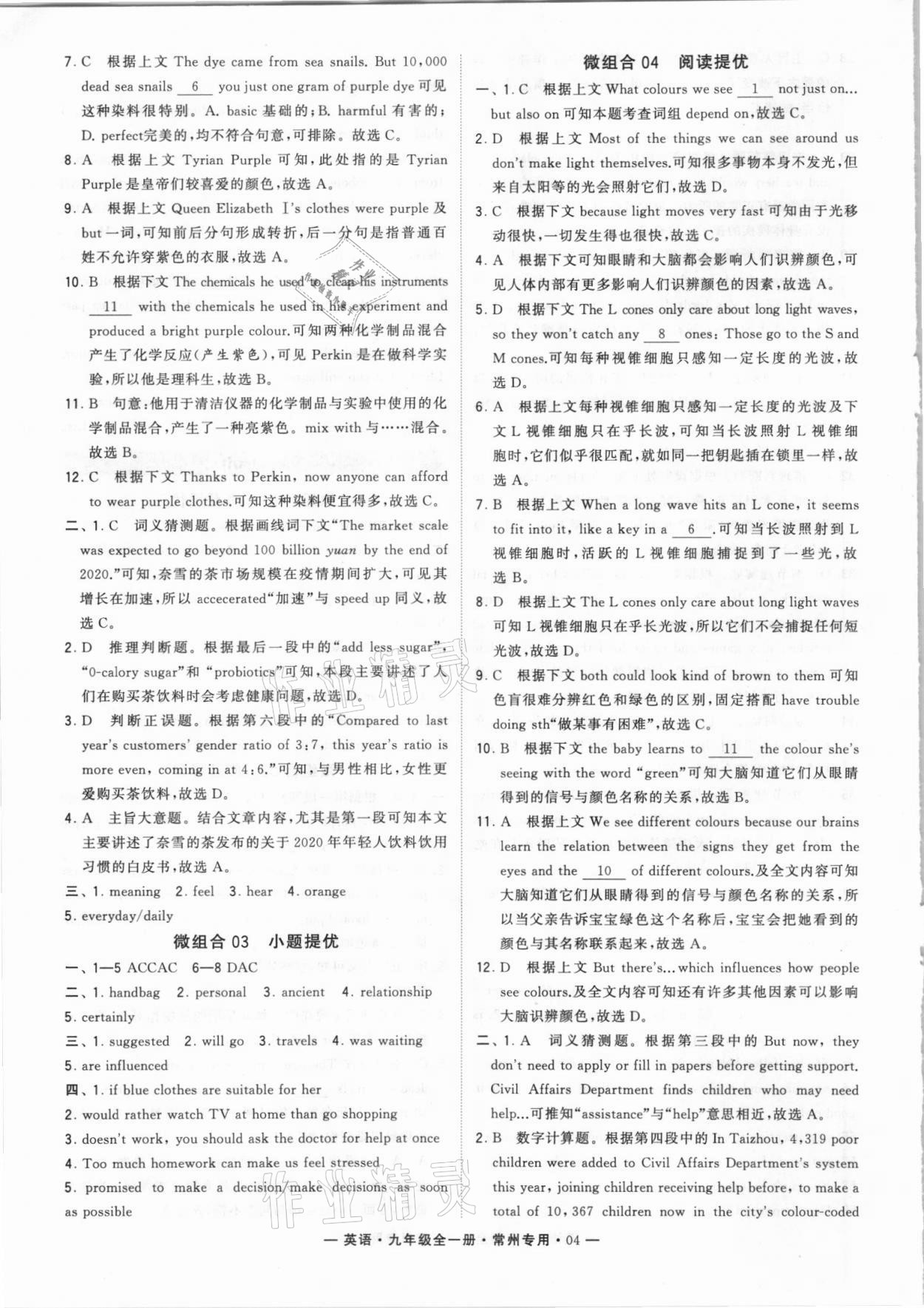 2021年學(xué)霸組合訓(xùn)練九年級(jí)英語(yǔ)全一冊(cè)譯林版常州專版 第4頁(yè)