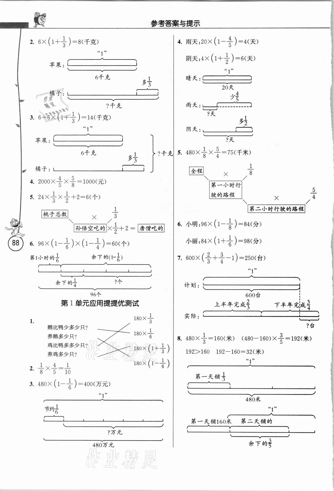 2021年春雨教育解題高手六年級數(shù)學上冊人教版 第4頁