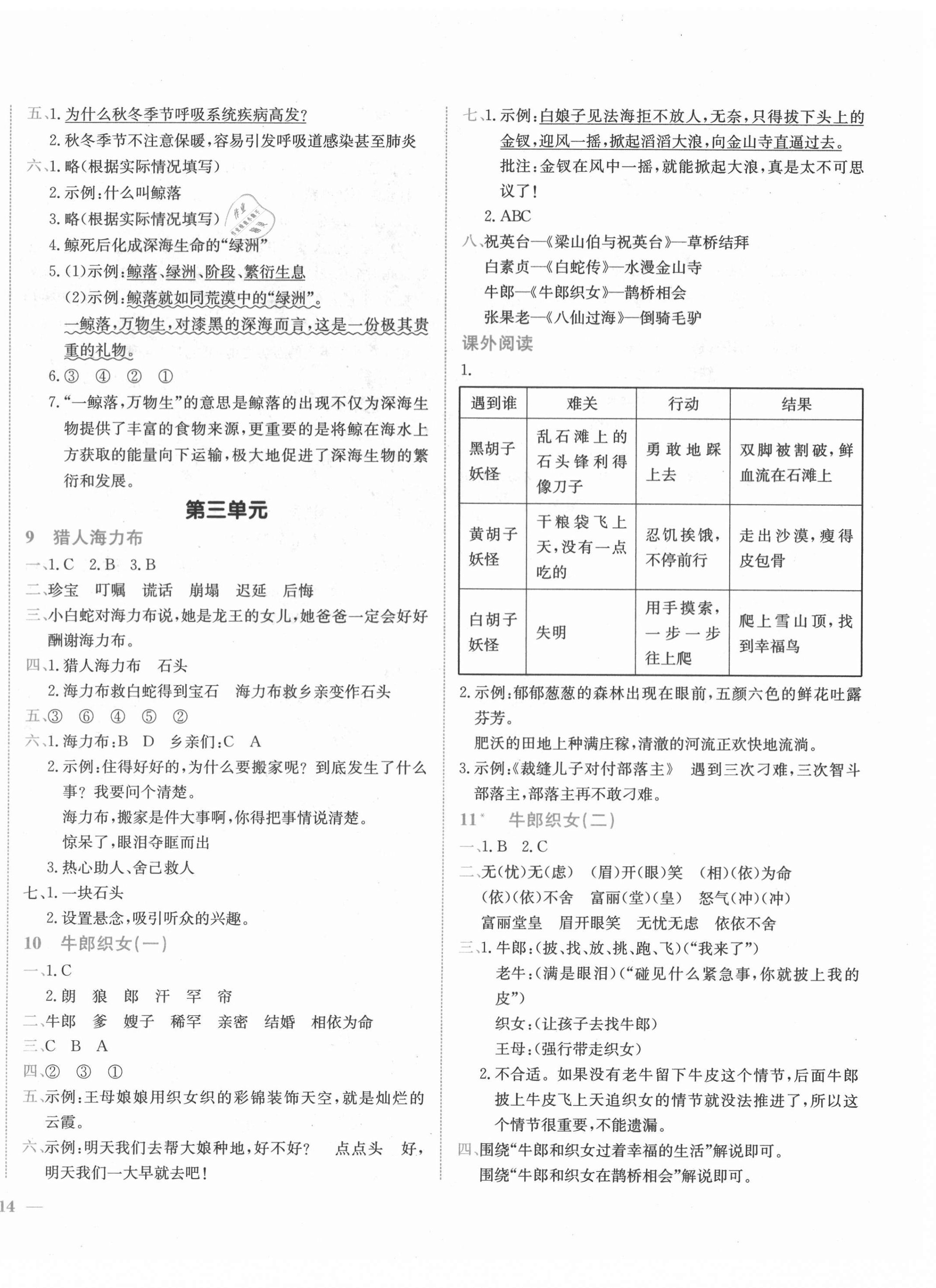 2021年黄冈小状元作业本五年级语文上册人教版 第4页