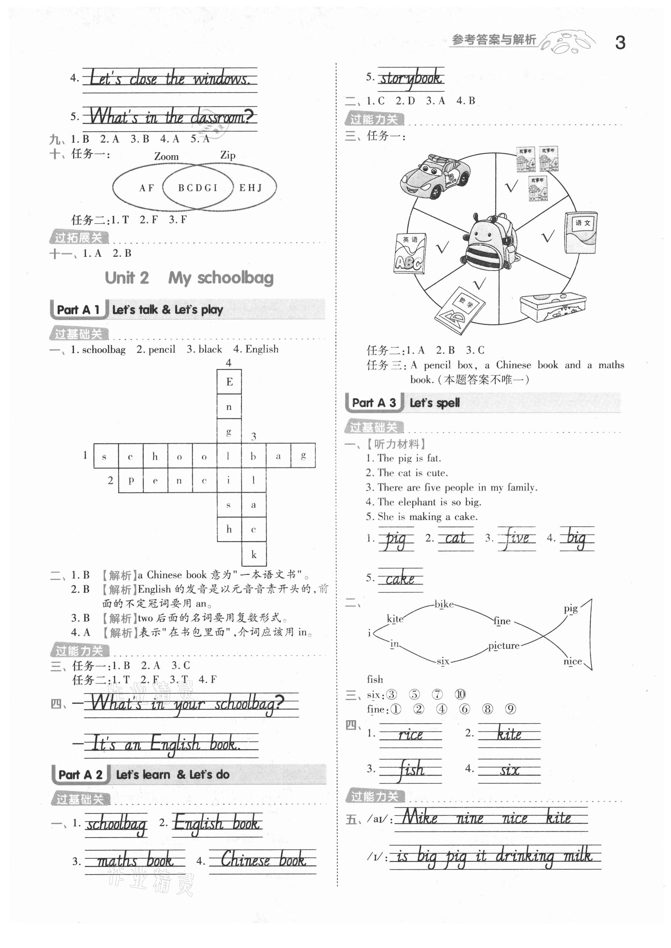 2021年一遍過四年級英語上冊人教版 第3頁