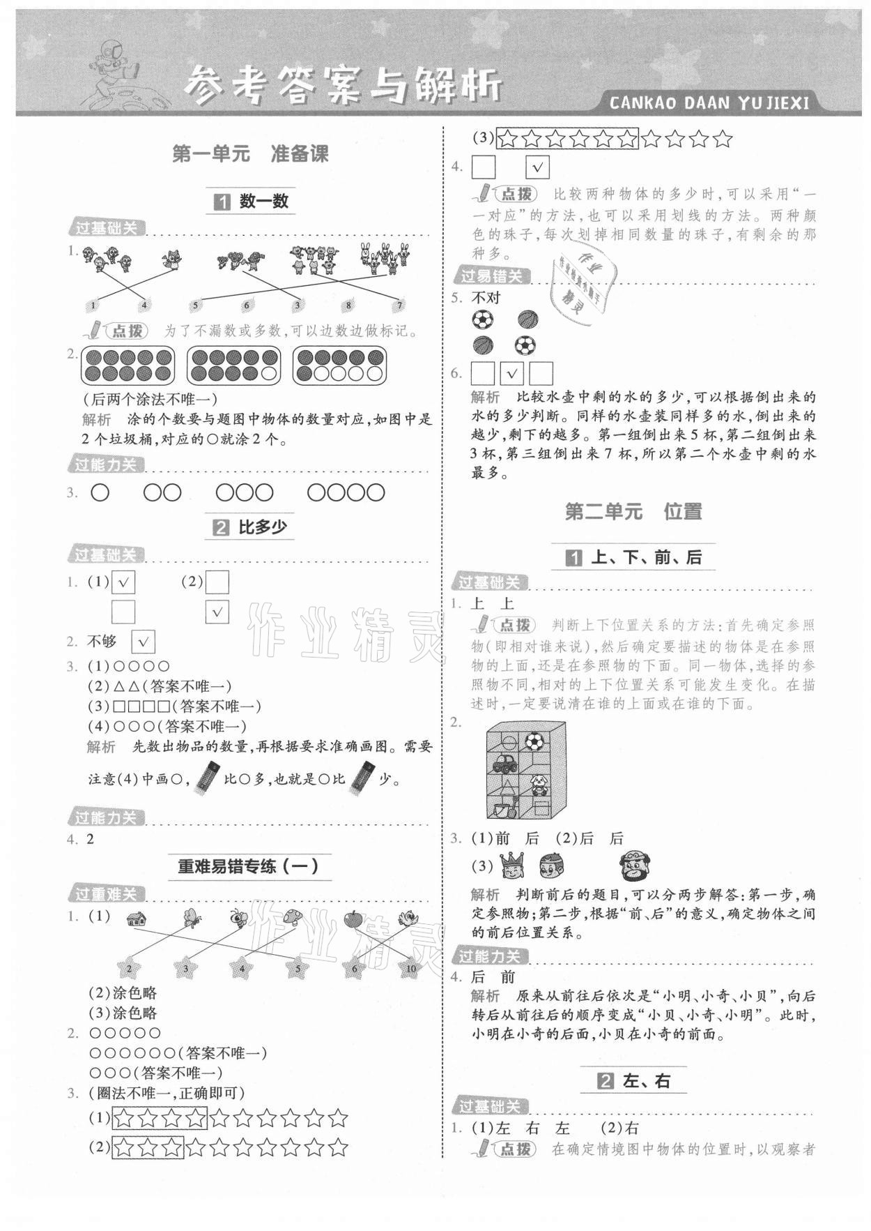 2021年一遍過(guò)一年級(jí)小學(xué)數(shù)學(xué)上冊(cè)人教版 第1頁(yè)