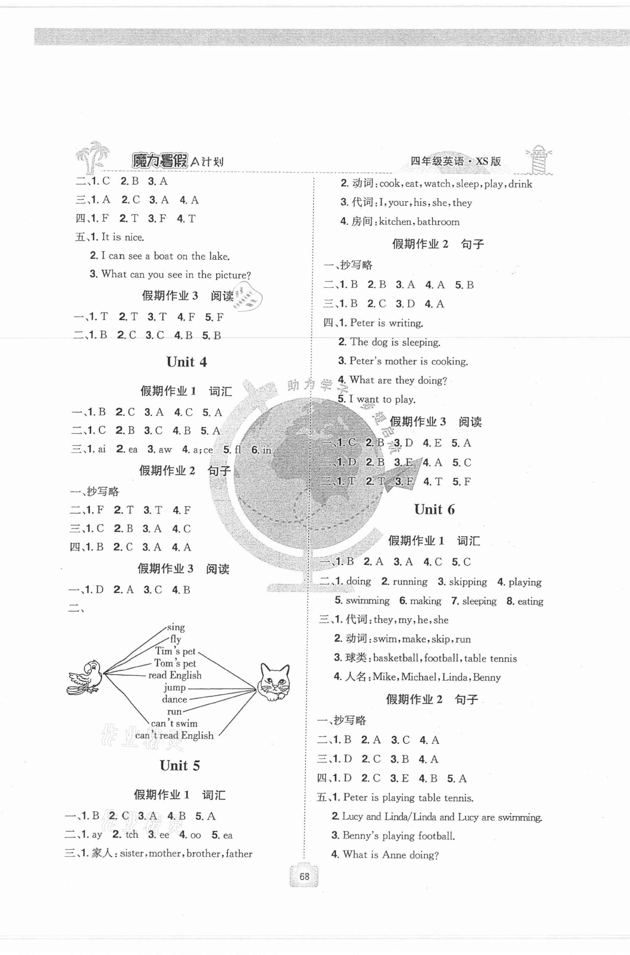 2021年魔力暑假A計(jì)劃江西美術(shù)出版社四年級(jí)英語西師大版 第2頁