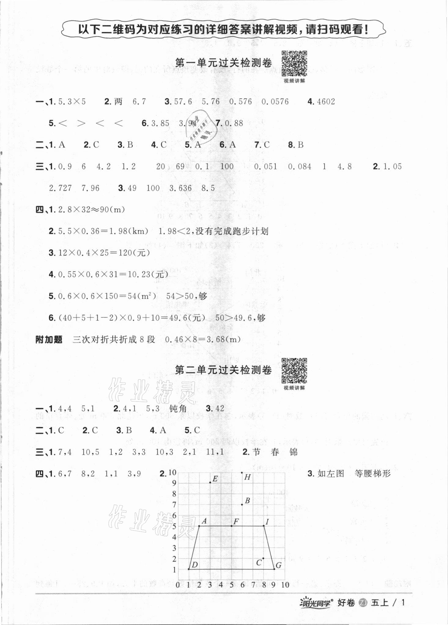 2021年陽光同學(xué)全優(yōu)達(dá)標(biāo)好卷五年級(jí)數(shù)學(xué)上冊(cè)人教版浙江專版 第1頁