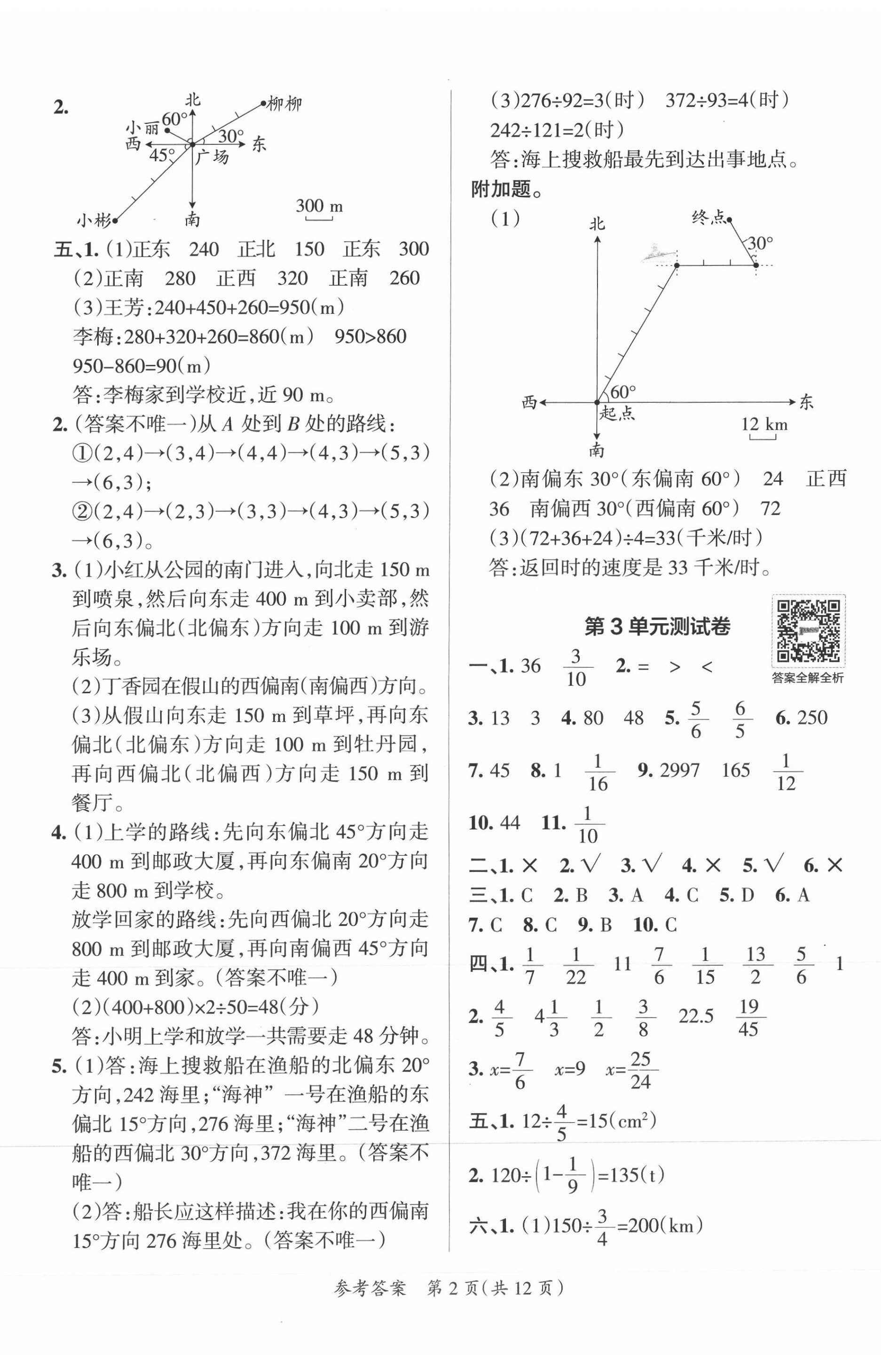 2021年小學(xué)學(xué)霸單元期末標(biāo)準(zhǔn)卷六年級(jí)數(shù)學(xué)上冊(cè)人教版 第2頁(yè)