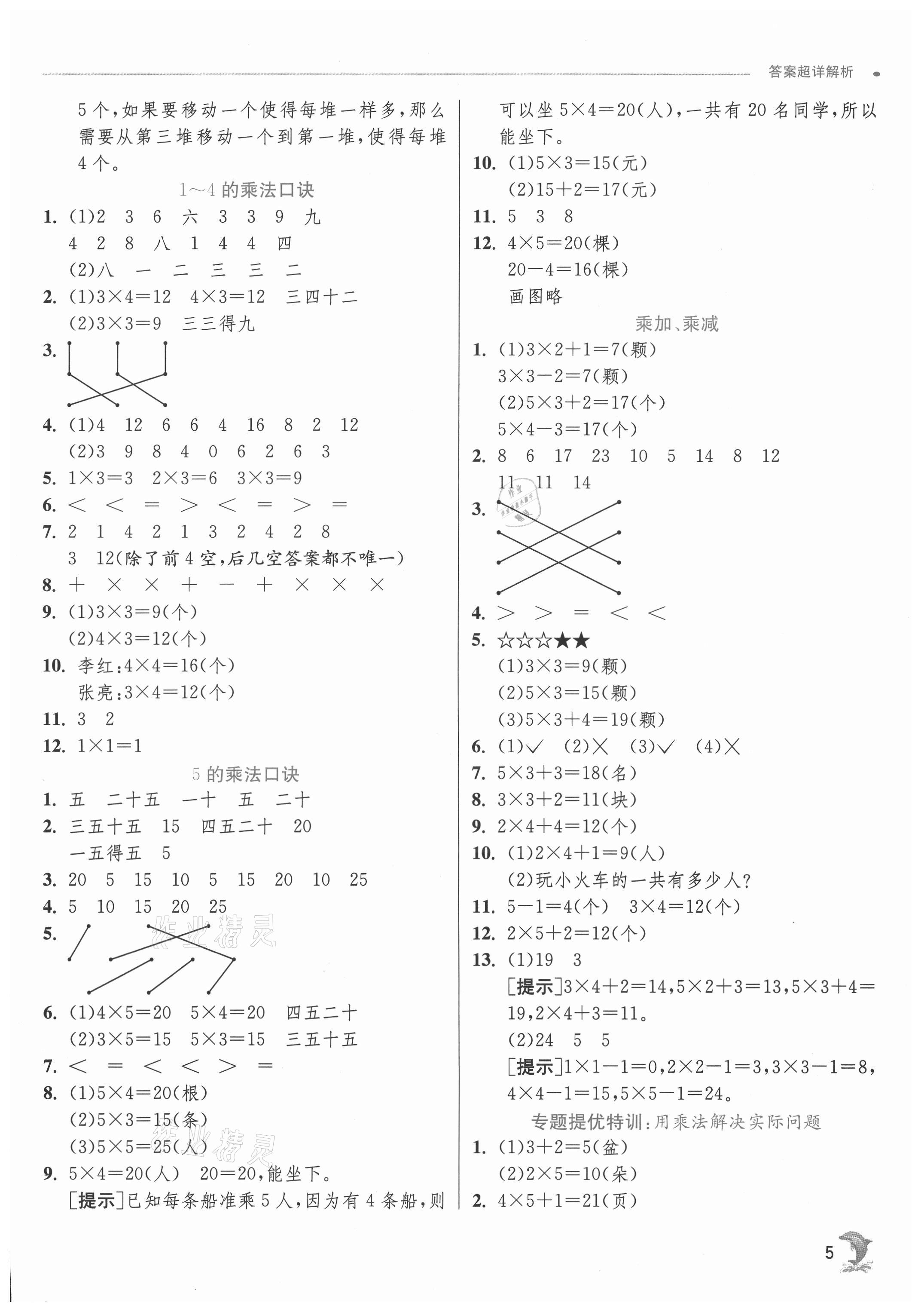 2021年實(shí)驗(yàn)班提優(yōu)訓(xùn)練二年級(jí)數(shù)學(xué)上冊(cè)蘇教版江蘇專用 第5頁(yè)