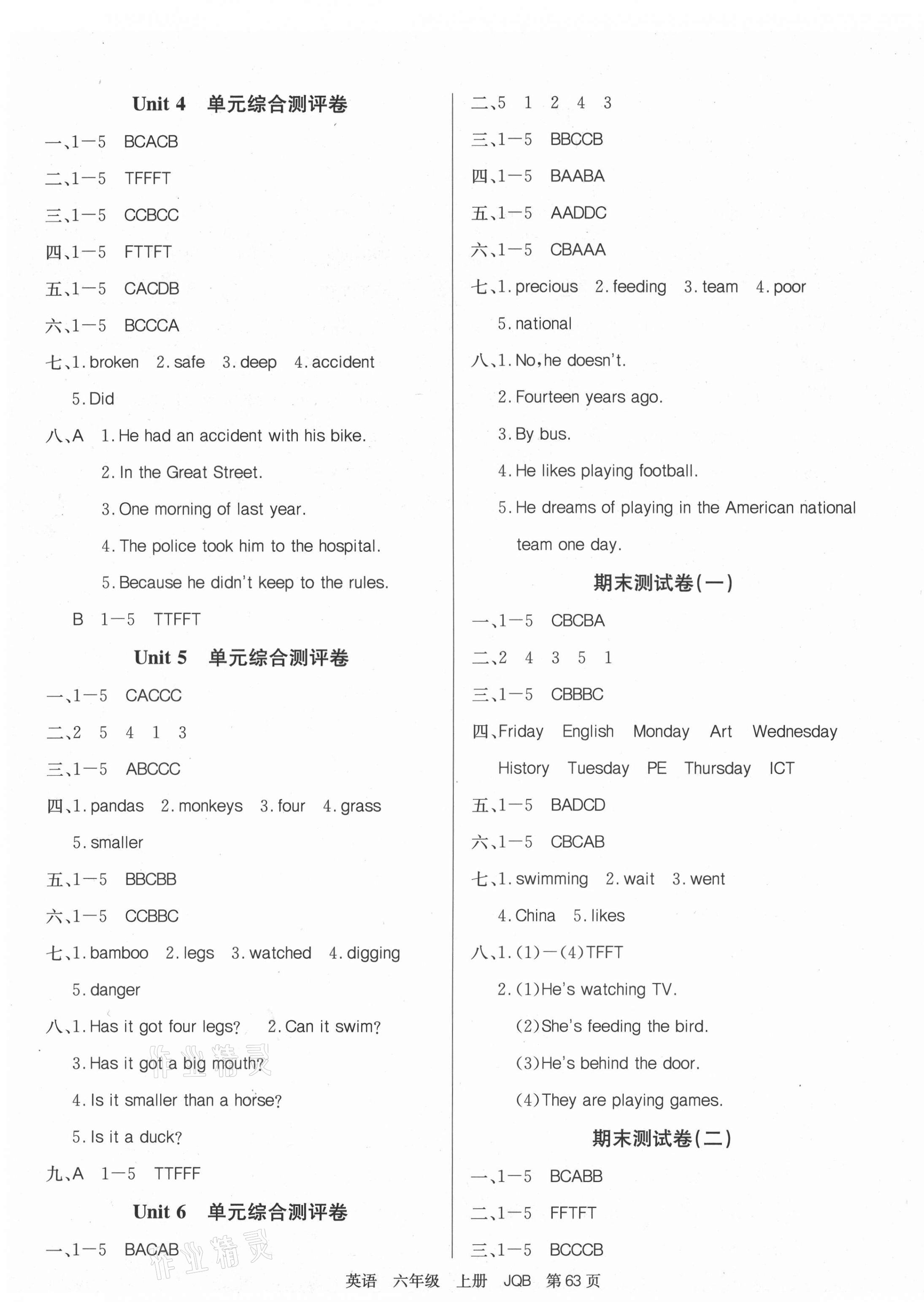 2021年優(yōu)優(yōu)好卷單元測(cè)評(píng)卷六年級(jí)英語(yǔ)上冊(cè)Join in山西專版 第3頁(yè)