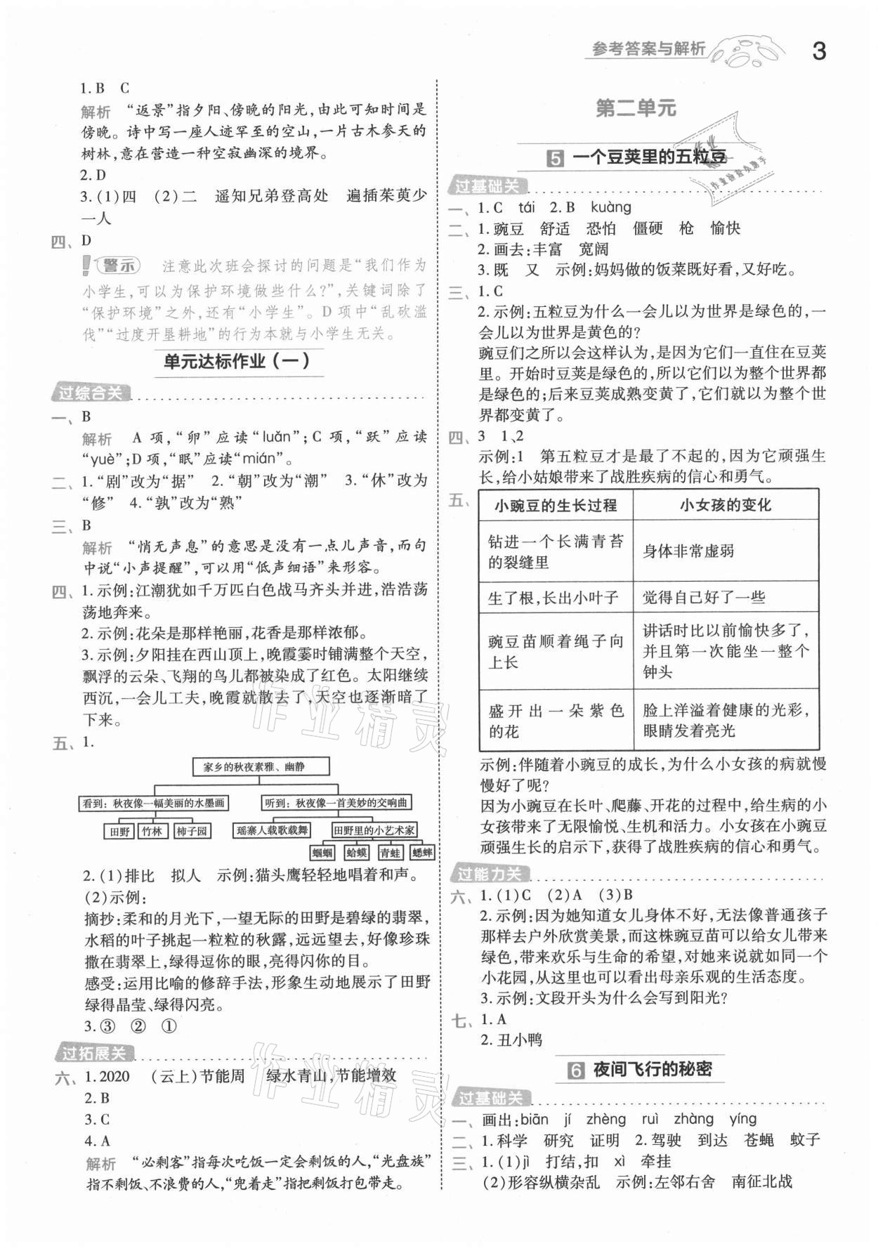 2021年一遍過四年級(jí)語文上冊人教版 第3頁