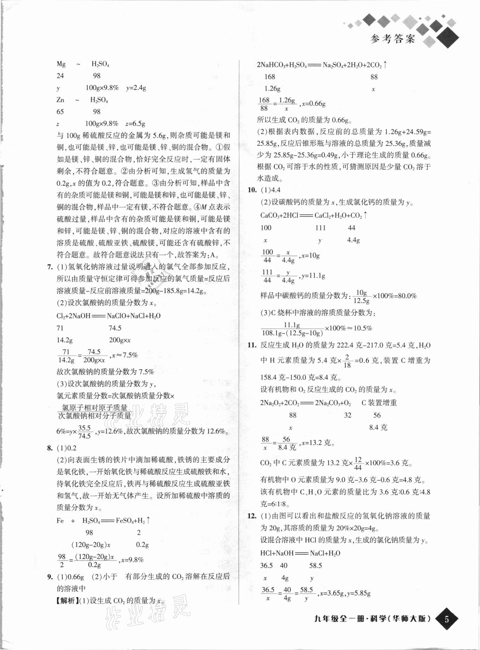 2021年勵耘新培優九年級科學全一冊華師大版 第5頁