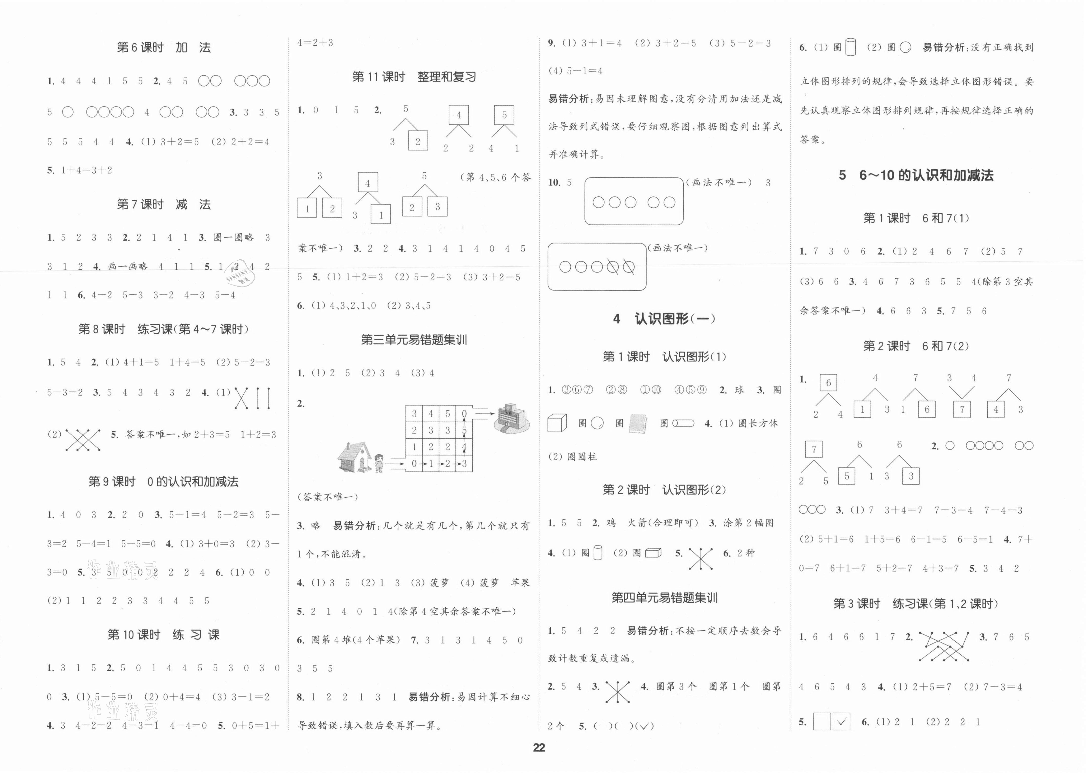 2021年通城學(xué)典課時(shí)新體驗(yàn)一年級(jí)數(shù)學(xué)上冊(cè)人教版 第2頁(yè)