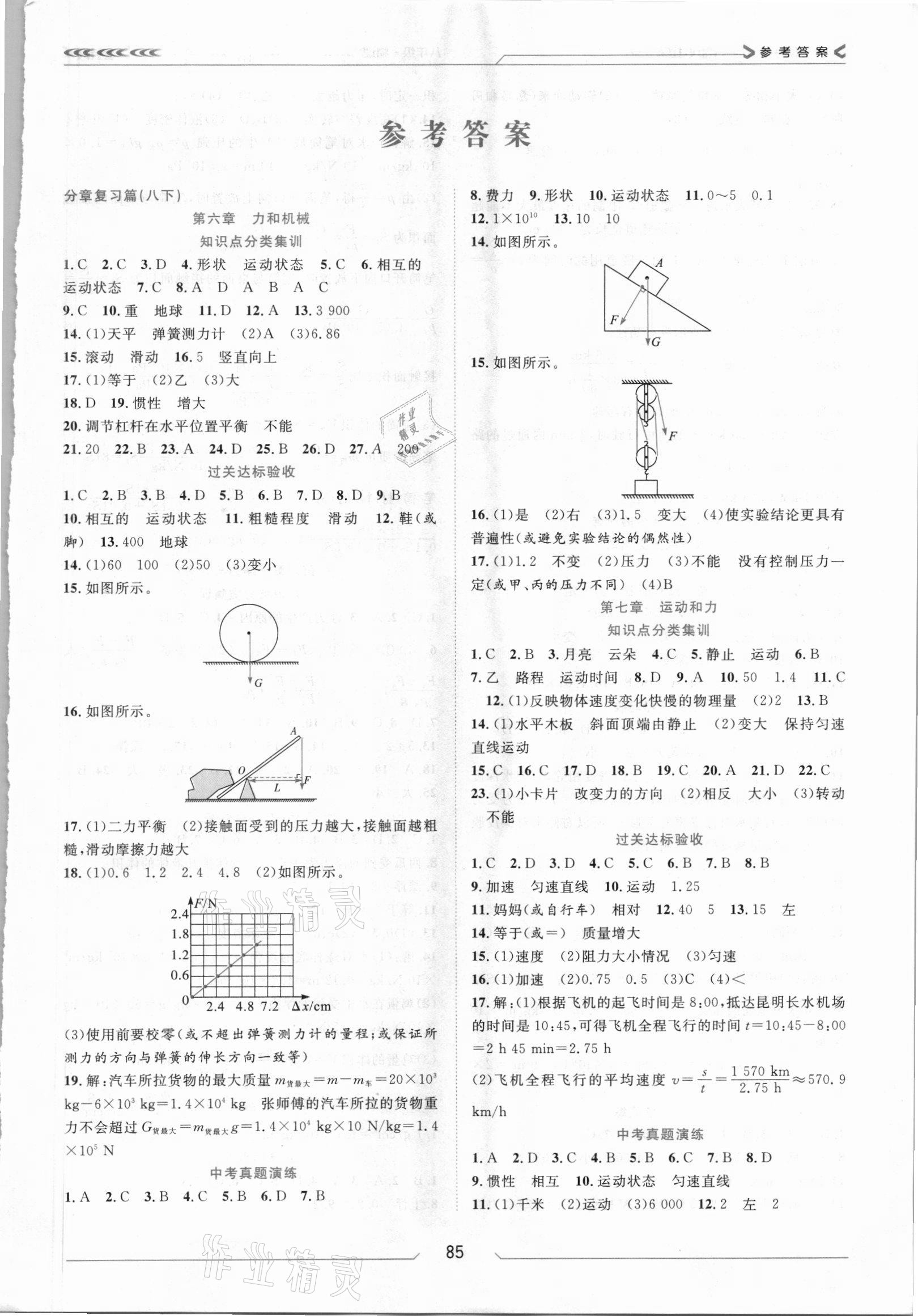 2021年假期面對(duì)面八年級(jí)物理人教版南方出版社 第1頁(yè)