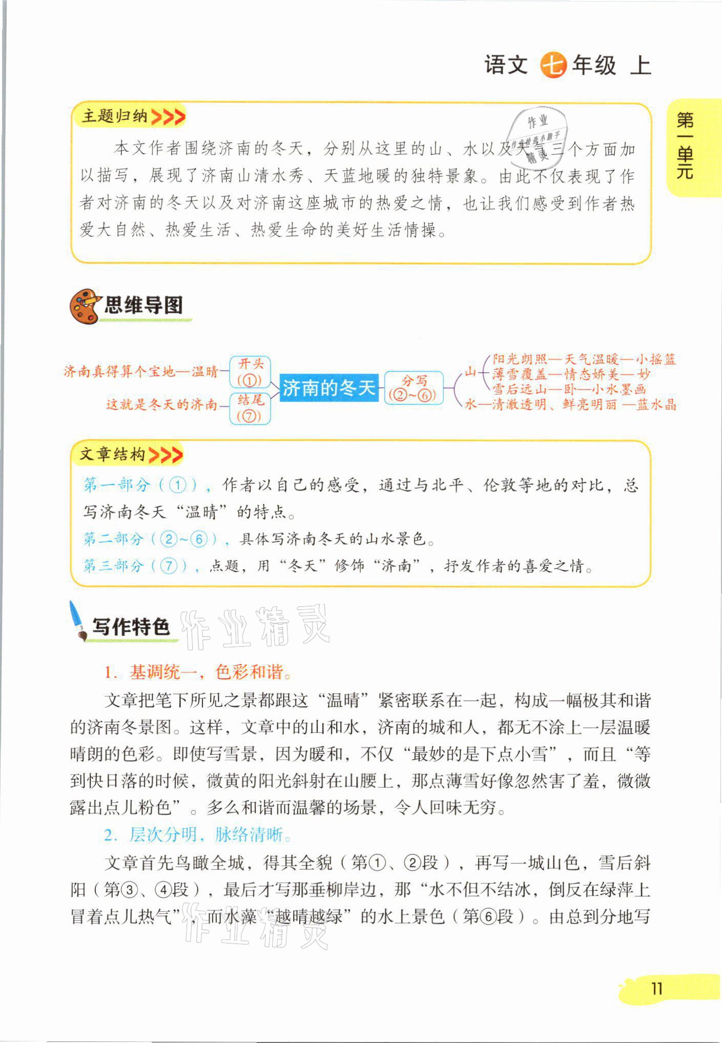 2021年教材課本七年級(jí)語(yǔ)文上冊(cè)人教版 參考答案第11頁(yè)