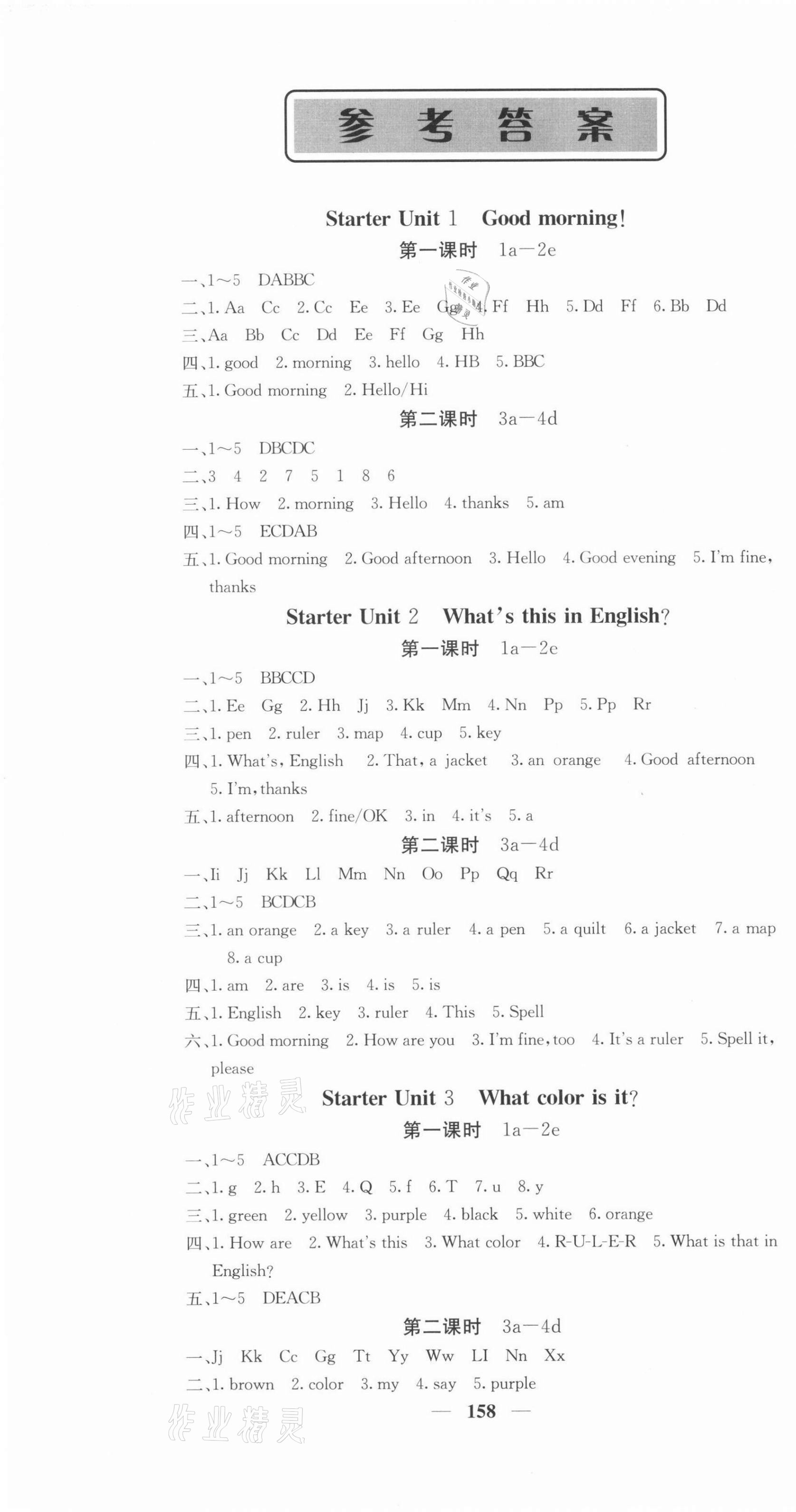 2021年課堂點(diǎn)睛七年級(jí)英語上冊(cè)人教版 第1頁