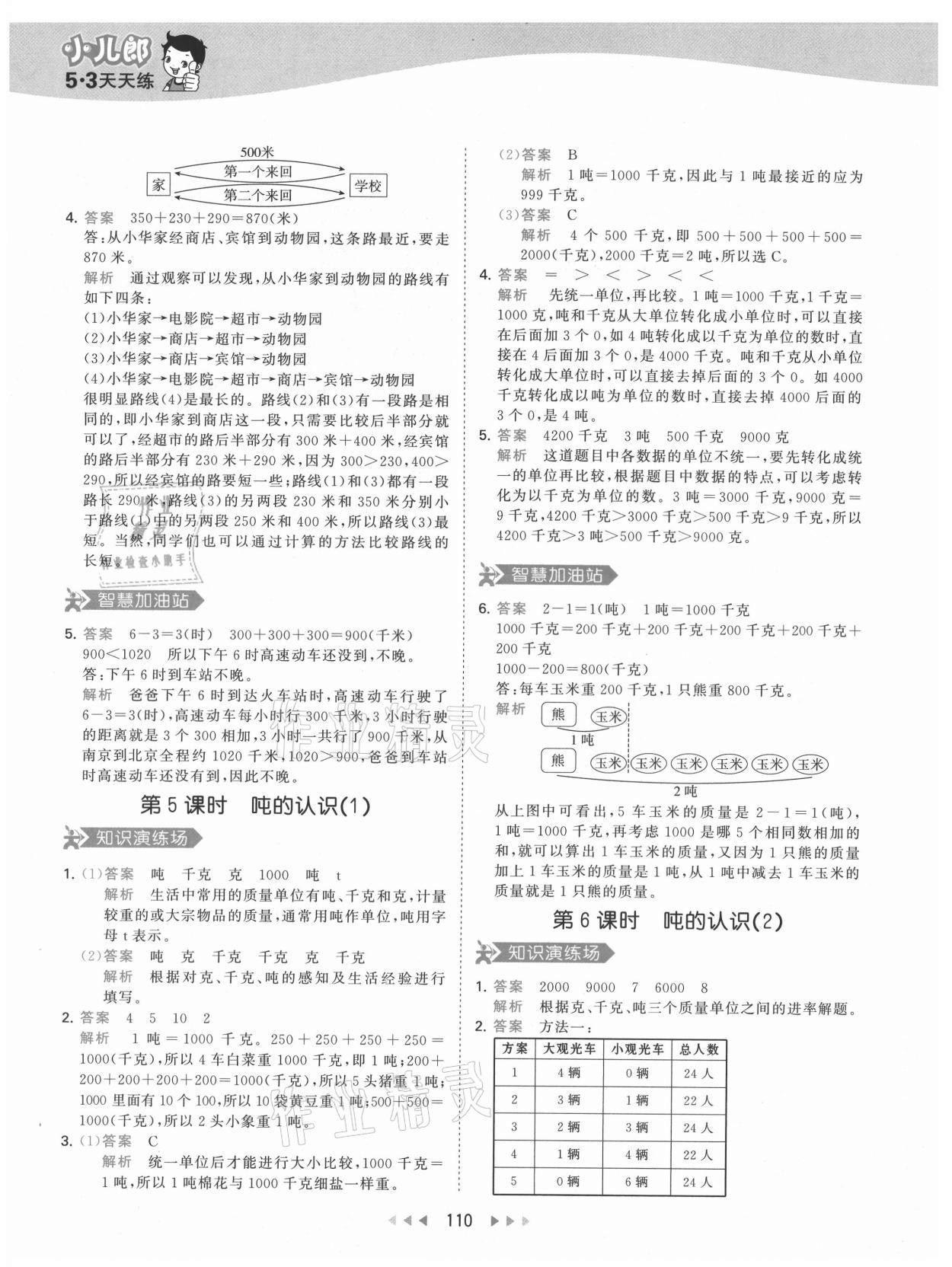 2021年53天天練三年級數(shù)學(xué)上冊人教版 第10頁