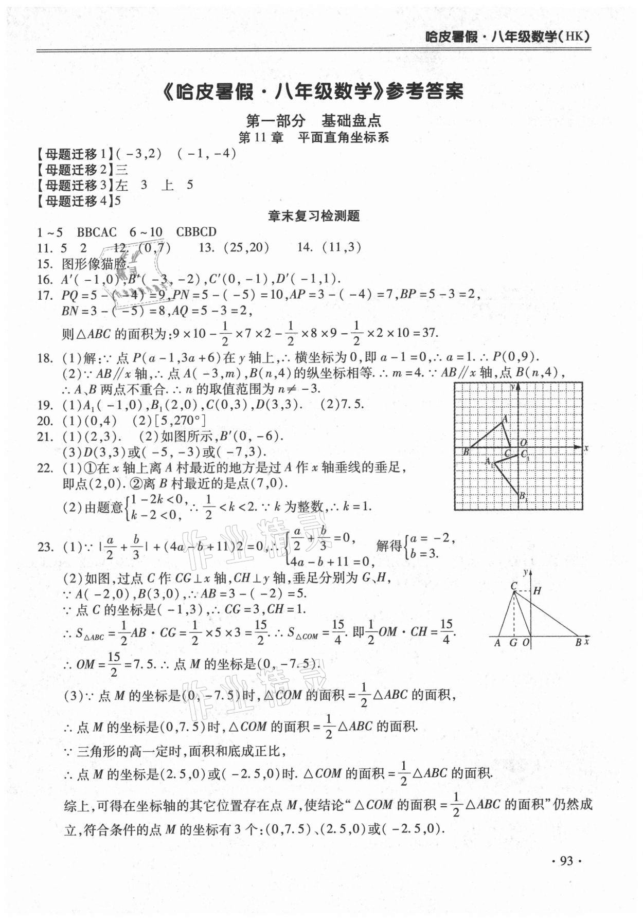 2021年哈皮暑假八年級數(shù)學(xué)滬科版合肥工業(yè)大學(xué)出版社 第1頁